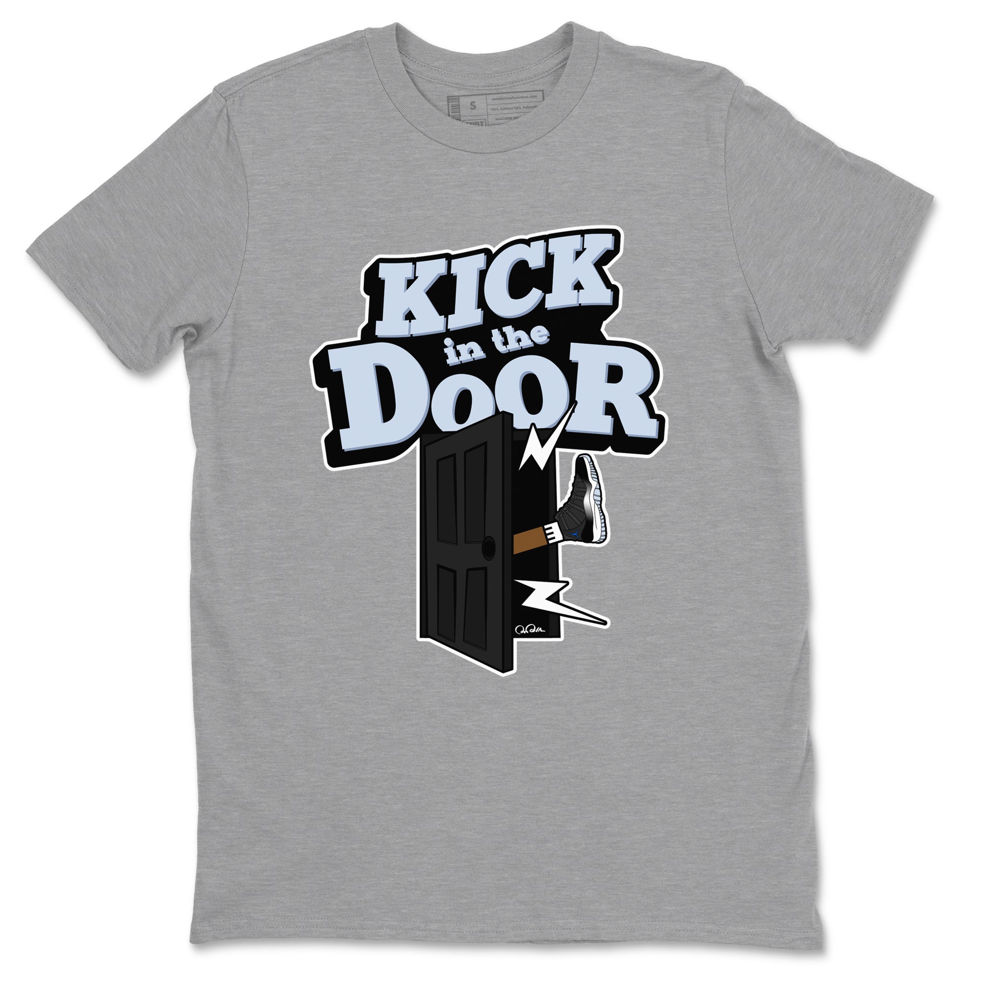 Kick In The Door snkmatch Tee - Air Jordan 11 Black and Varsity Royal
