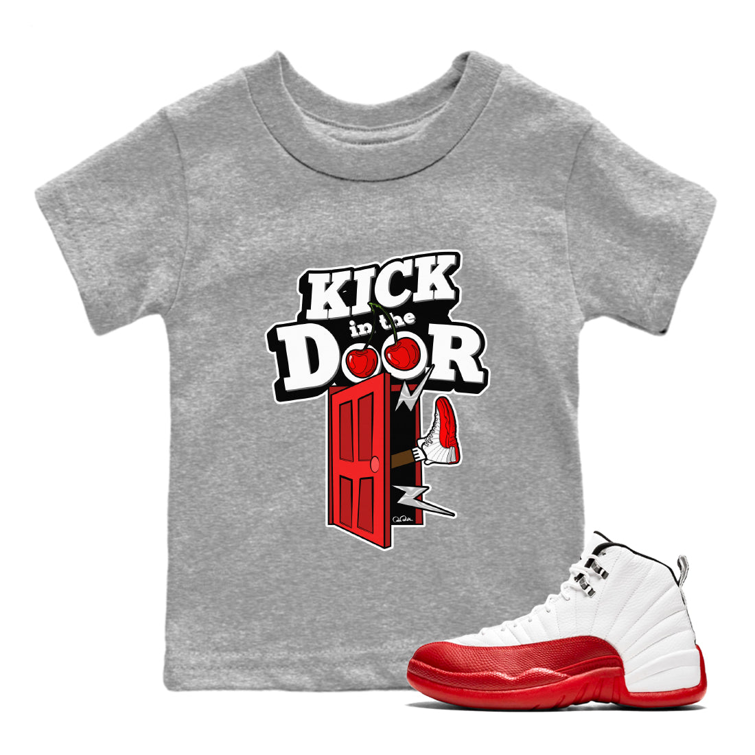 Kick In The Door Kids Tops - Air Jordan 12 Cherry