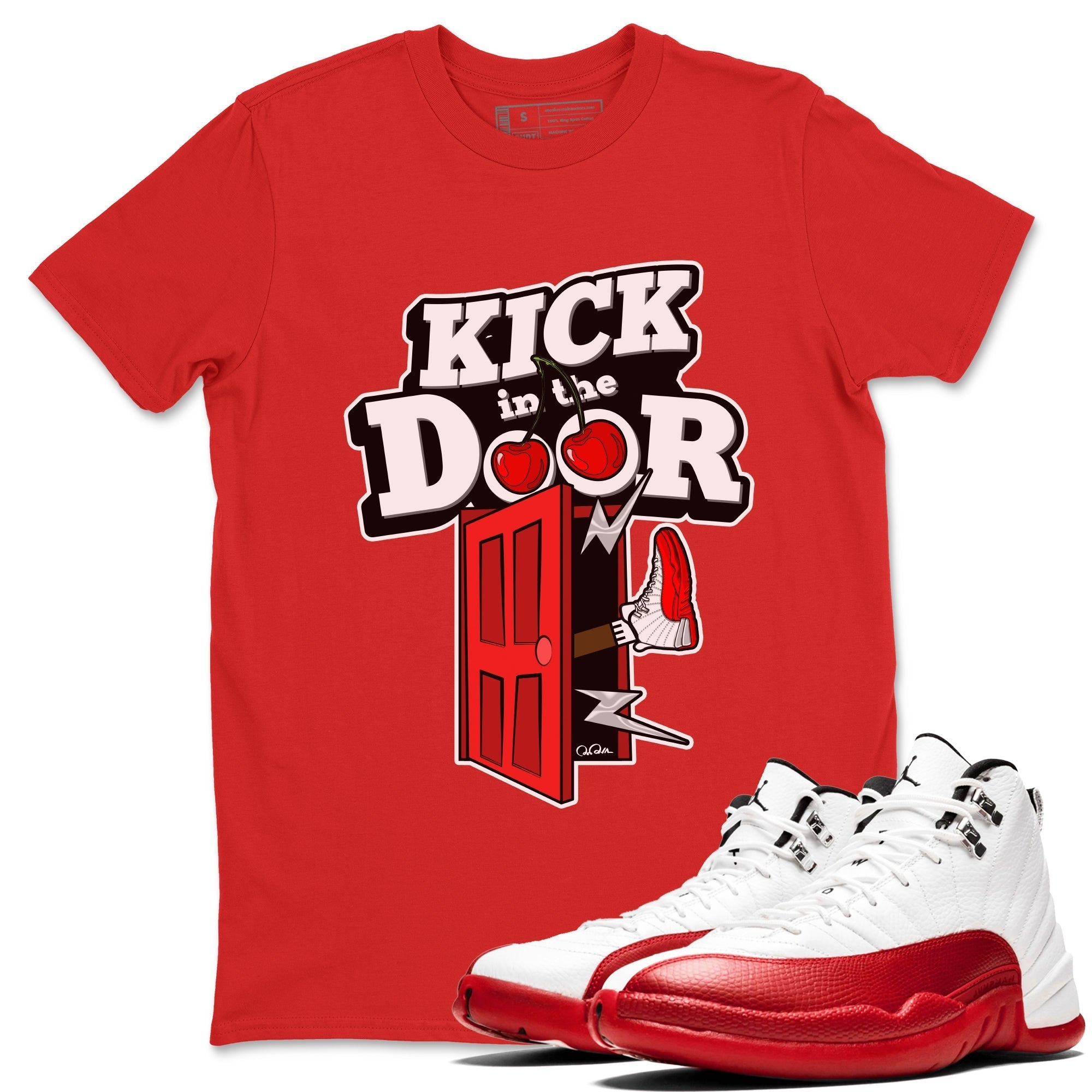 Kick In The Door Unisex Tops - Air Jordan 12 Cherry