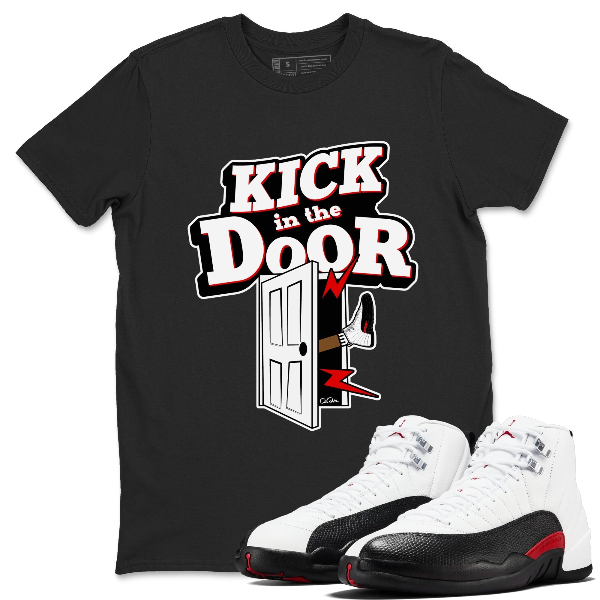 Kick In The Door snkmatch Tees - Air Jordan 12 Taxi Flip