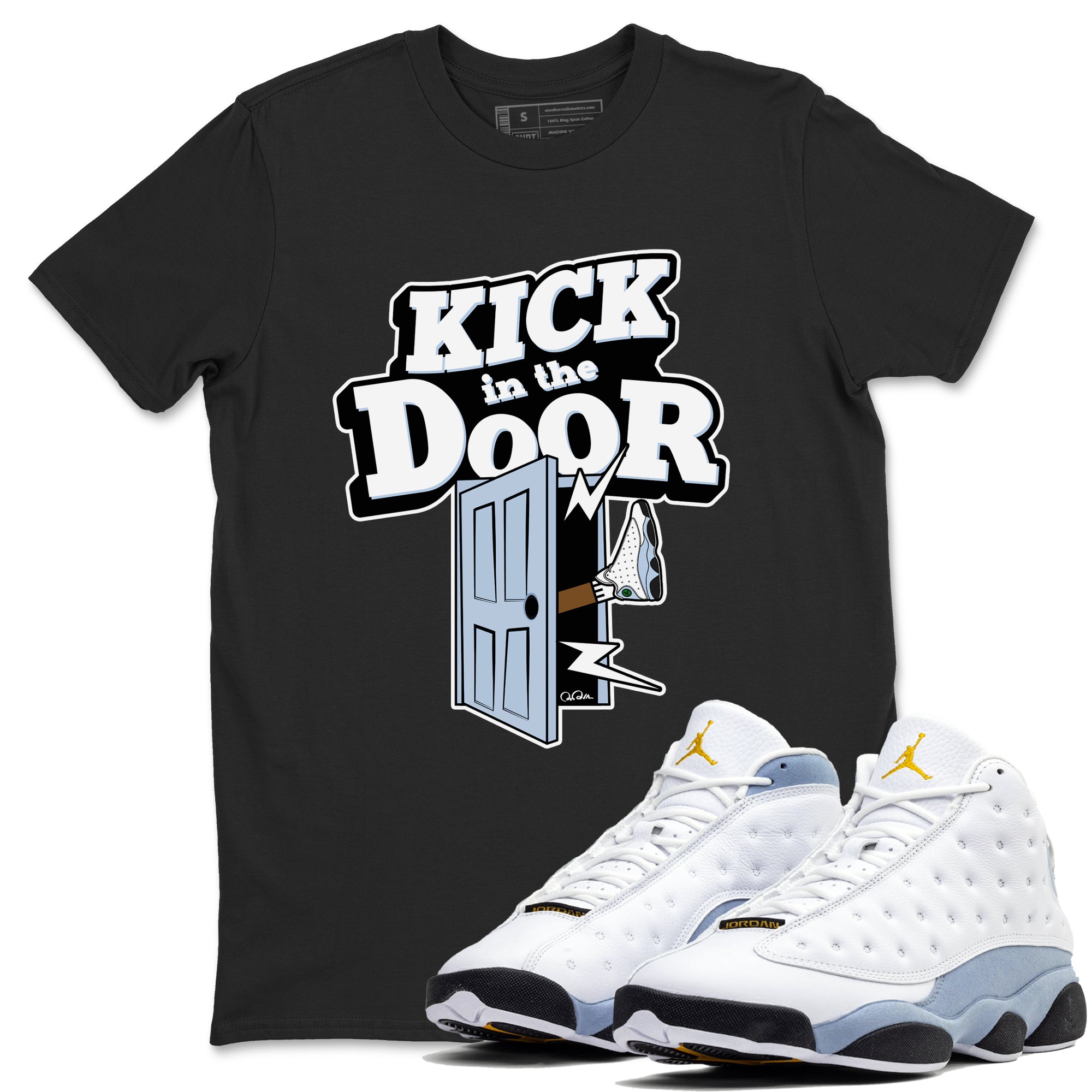Kick In The Door snkmatch Tees - Air Jordan 13 Blue Grey