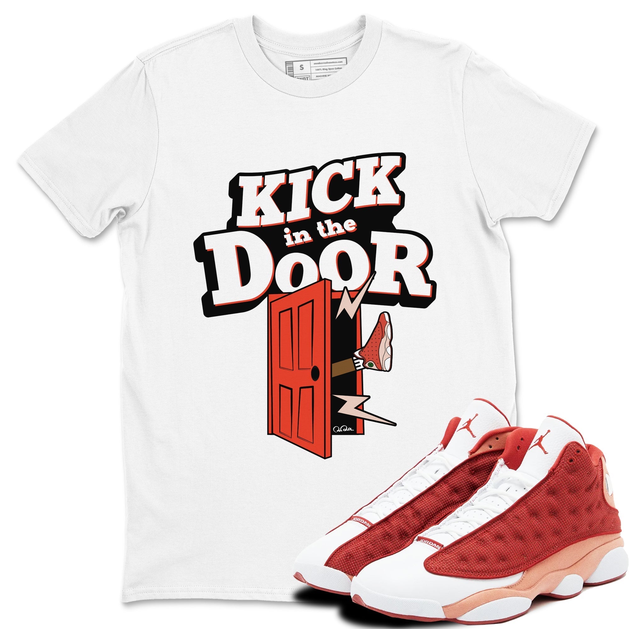 Kick In The Door snkmatch Tees - Air Jordan 13 Dune Red