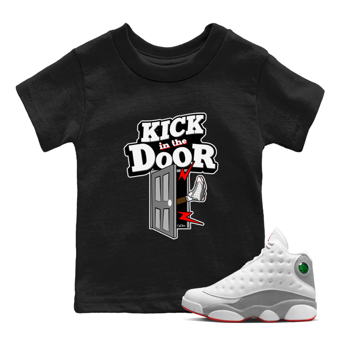 Kick In The Door Kids Tops - Air Jordan 13 Wolf Grey
