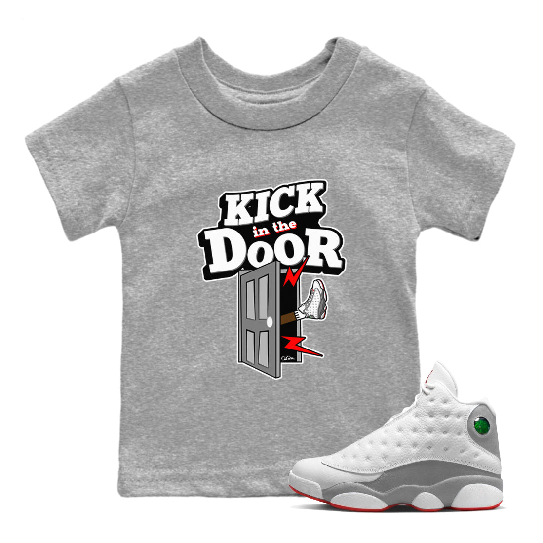 Kick In The Door Kids Tops - Air Jordan 13 Wolf Grey