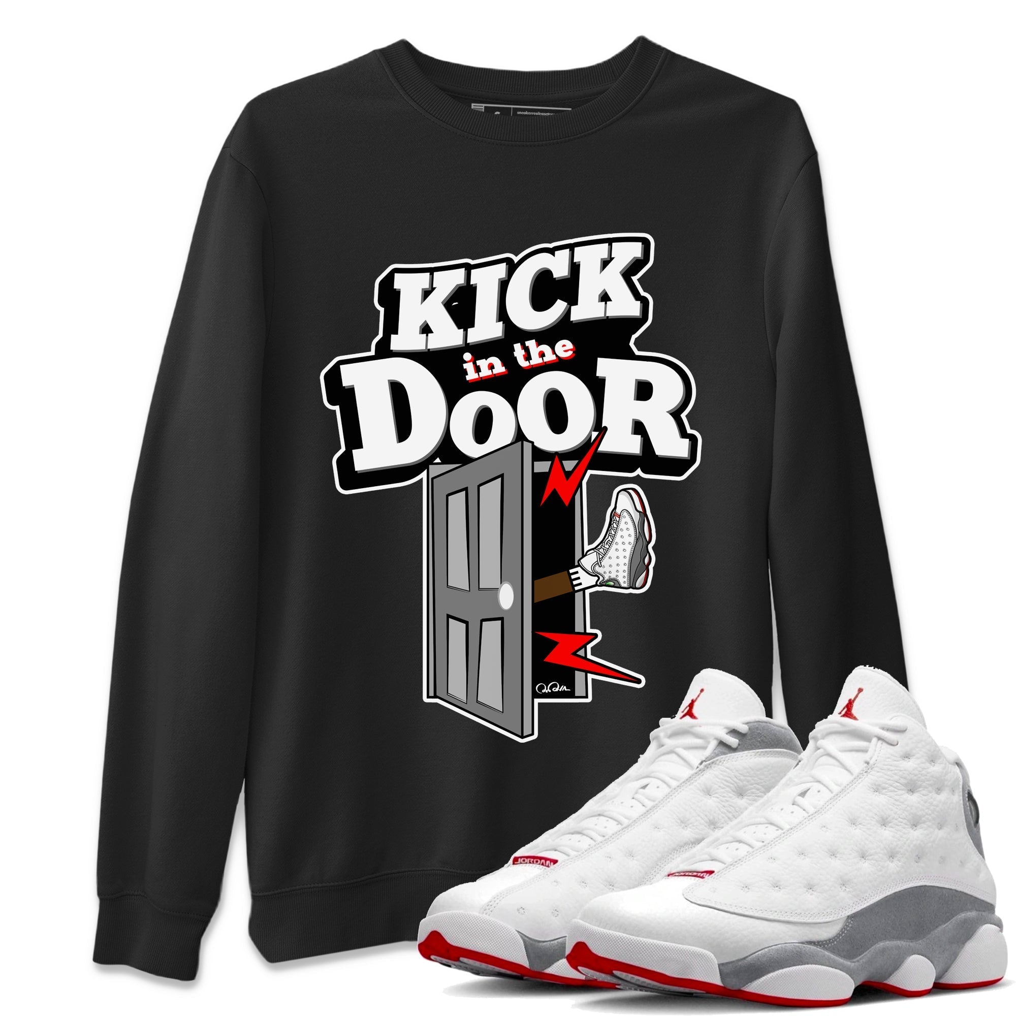 Kick In The Door Unisex Tops - Air Jordan 13 Wolf Grey