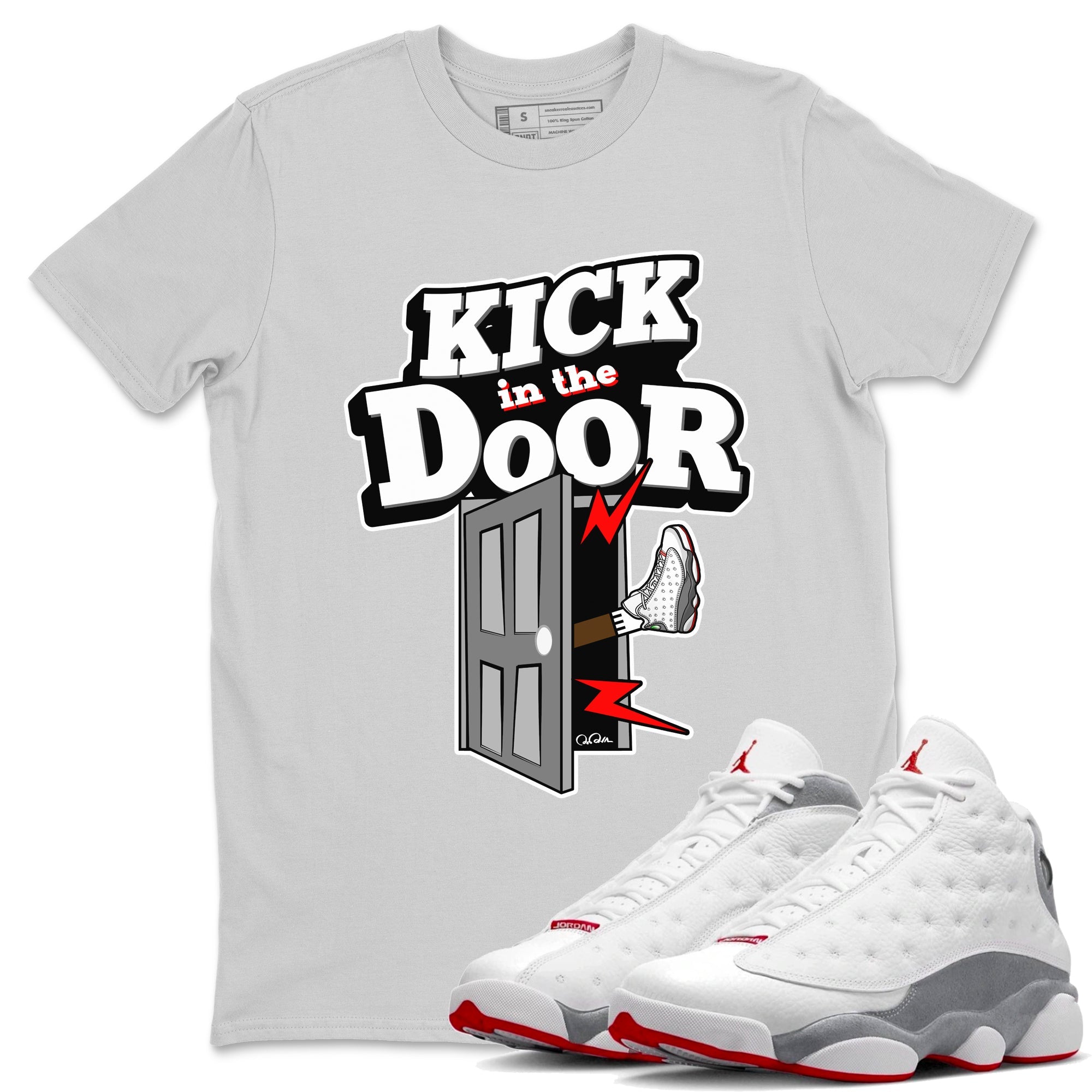Kick In The Door Unisex Tops - Air Jordan 13 Wolf Grey
