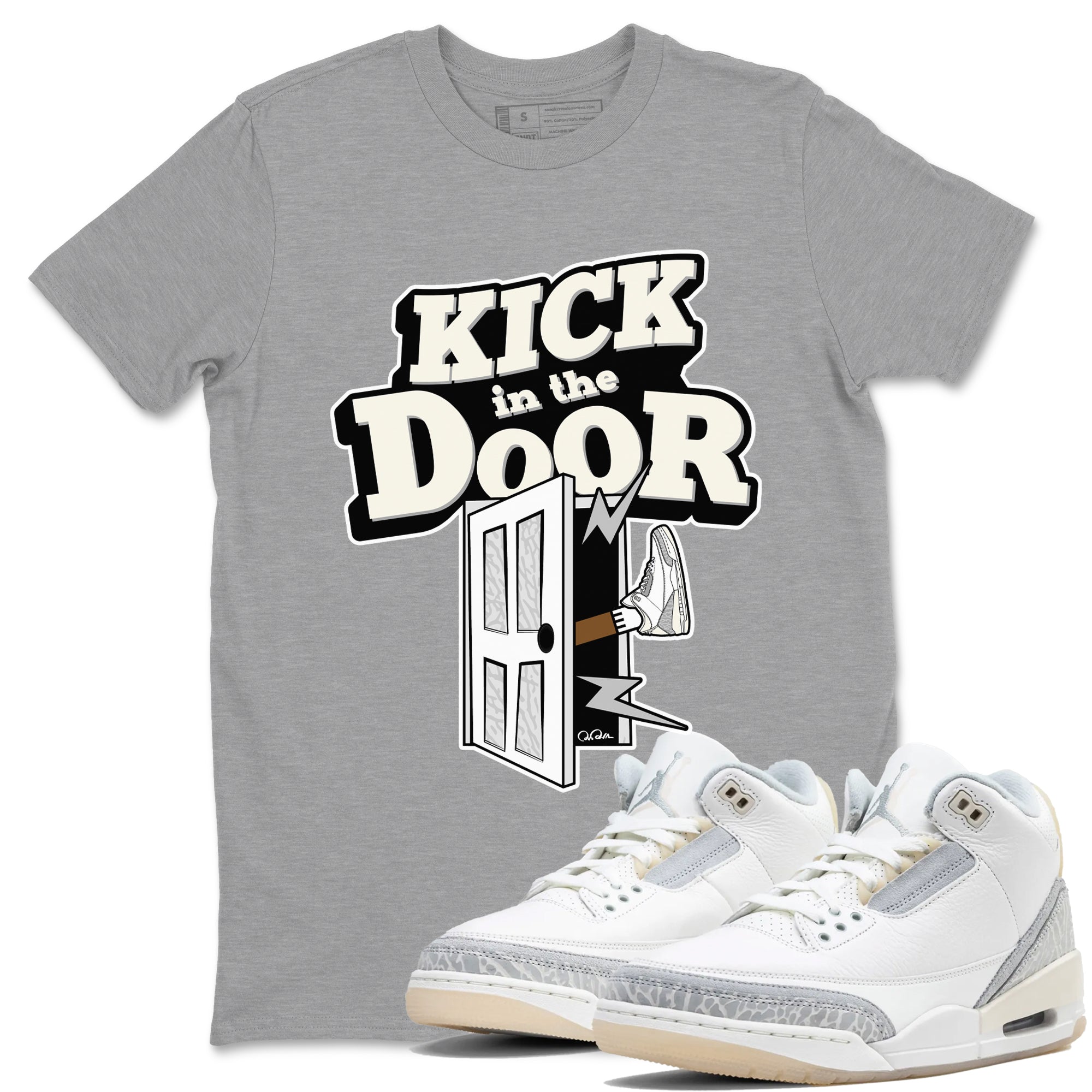 Kick In The Door snkmatch Tees - Air Jordan 3 Ivory
