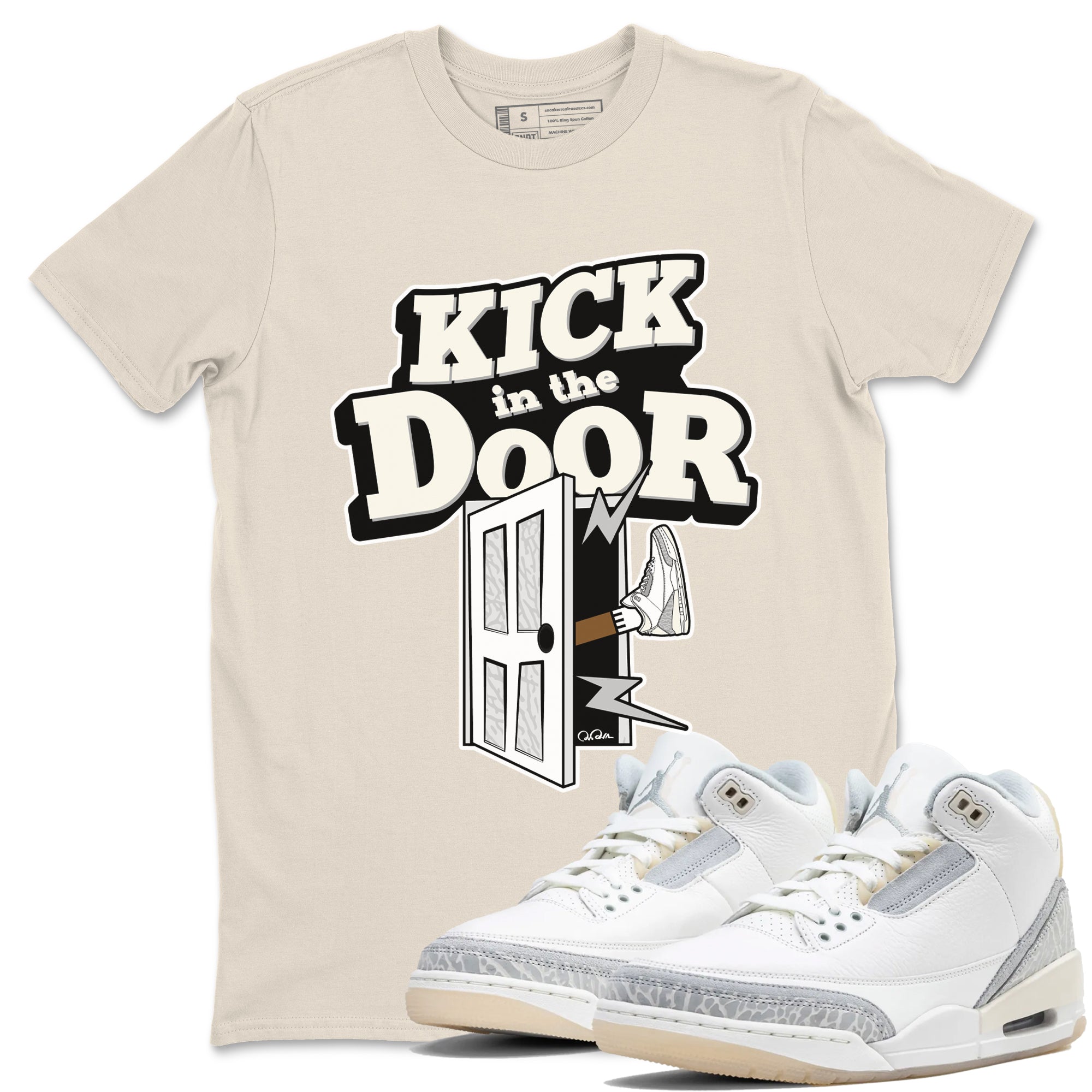 Kick In The Door snkmatch Tees - Air Jordan 3 Ivory