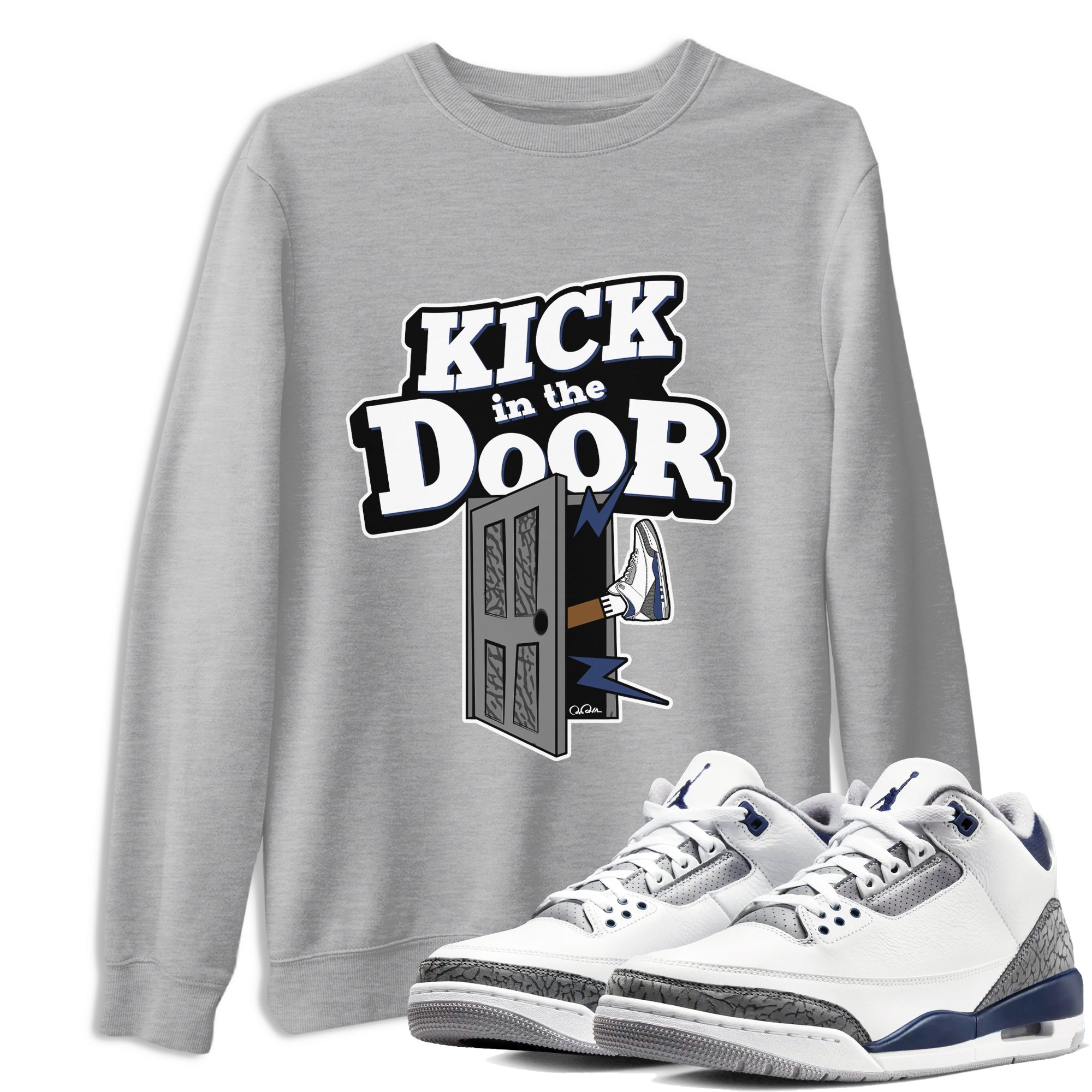 Kick In The Door snkmatch Tees - Air Jordan 3 Midnight Navy 2023