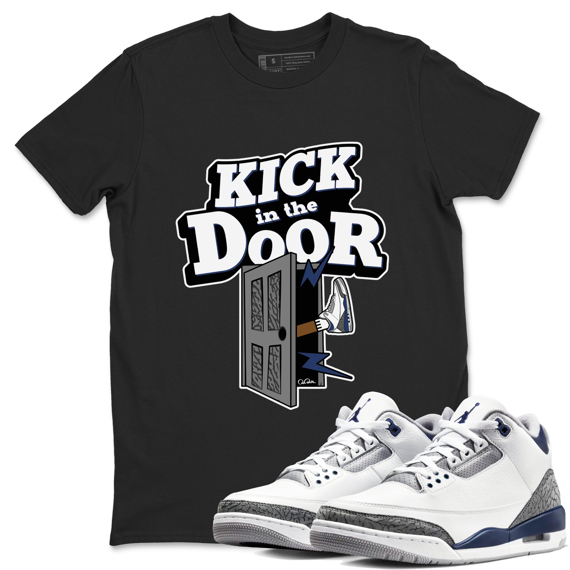 Kick In The Door snkmatch Tees - Air Jordan 3 Midnight Navy 2023
