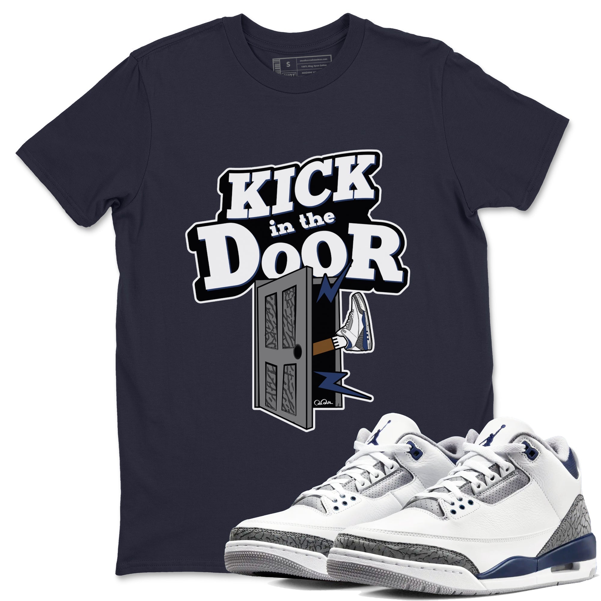 Kick In The Door snkmatch Tees - Air Jordan 3 Midnight Navy 2023