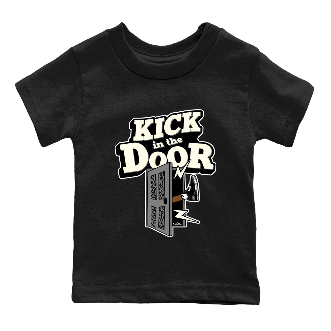 Kick In The Door snkmatch Tee Kids - Air Jordan 3 Off Noir