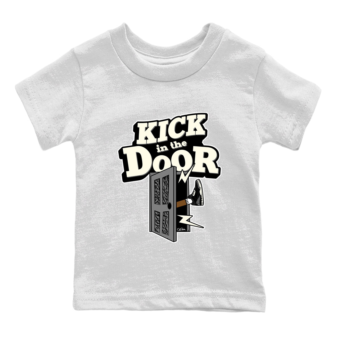 Kick In The Door snkmatch Tee Kids - Air Jordan 3 Off Noir
