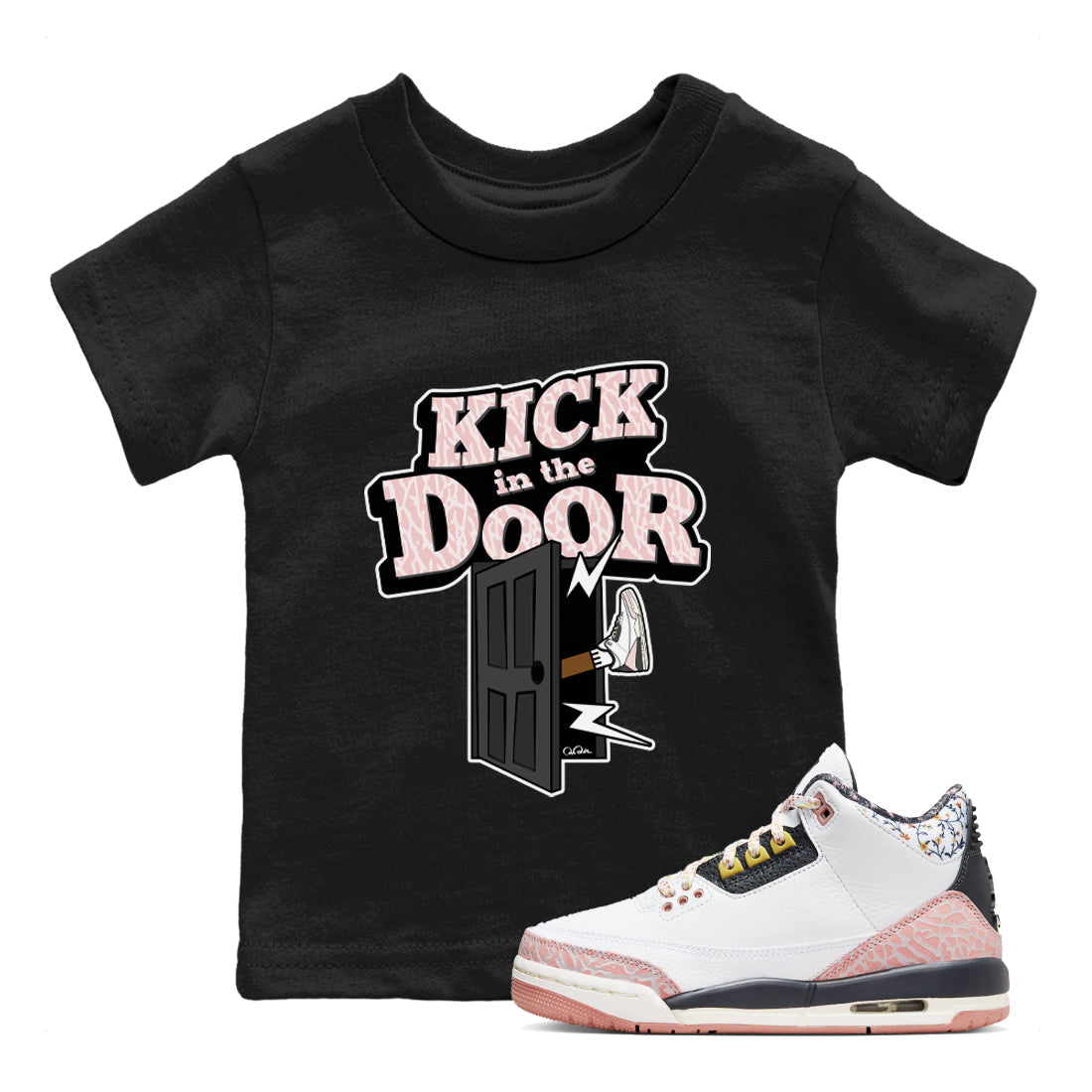 Kick In The Door snkmatch Tees Kids - Air Jordan 3 Vintage Floral