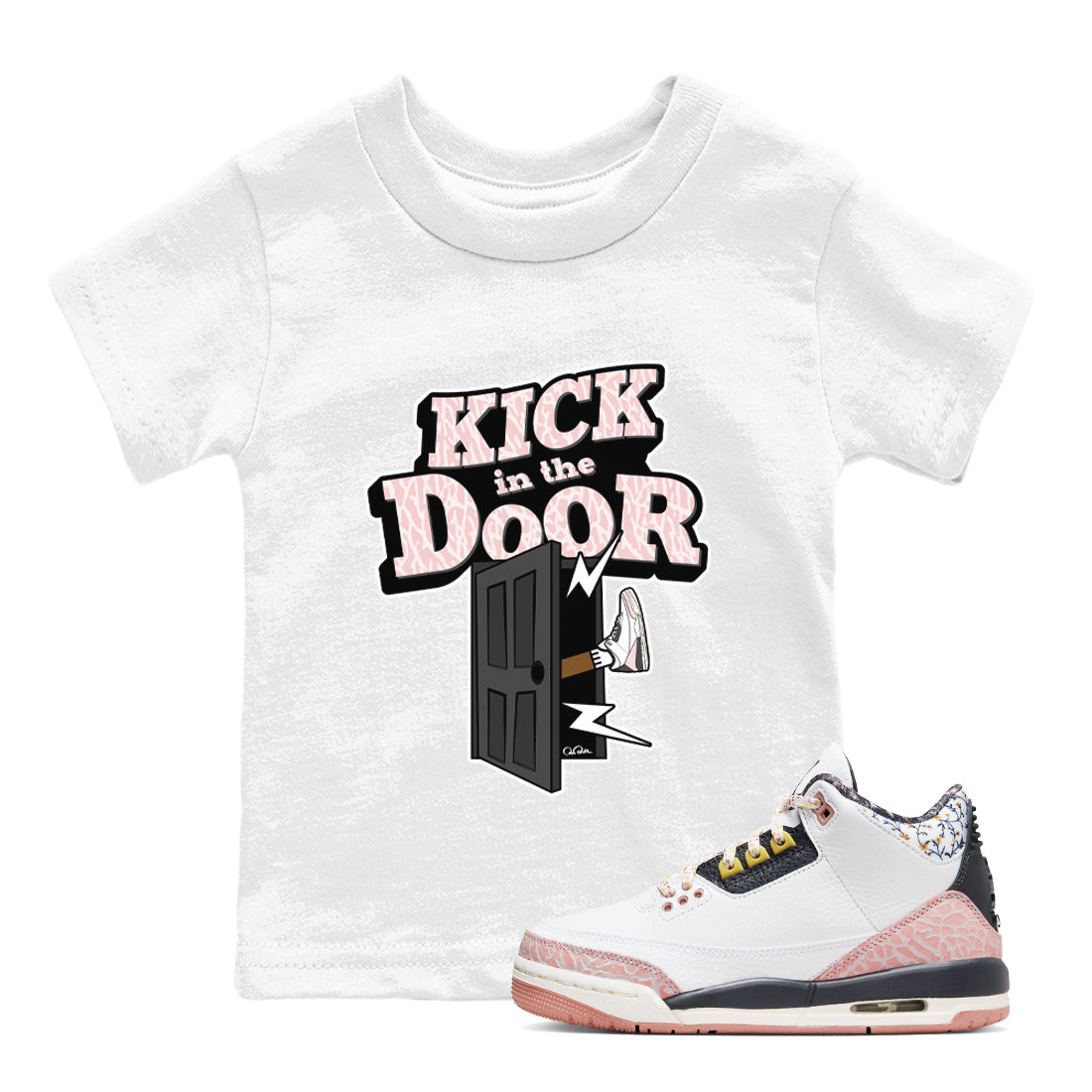 Kick In The Door snkmatch Tees Kids - Air Jordan 3 Vintage Floral