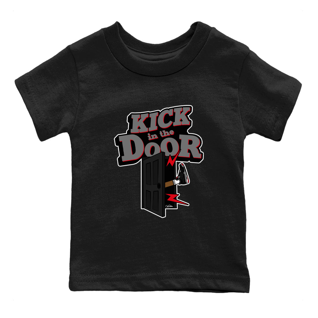 Kick In The Door snkmatch Tee Kids - Air Jordan 4 Bred Reimagined