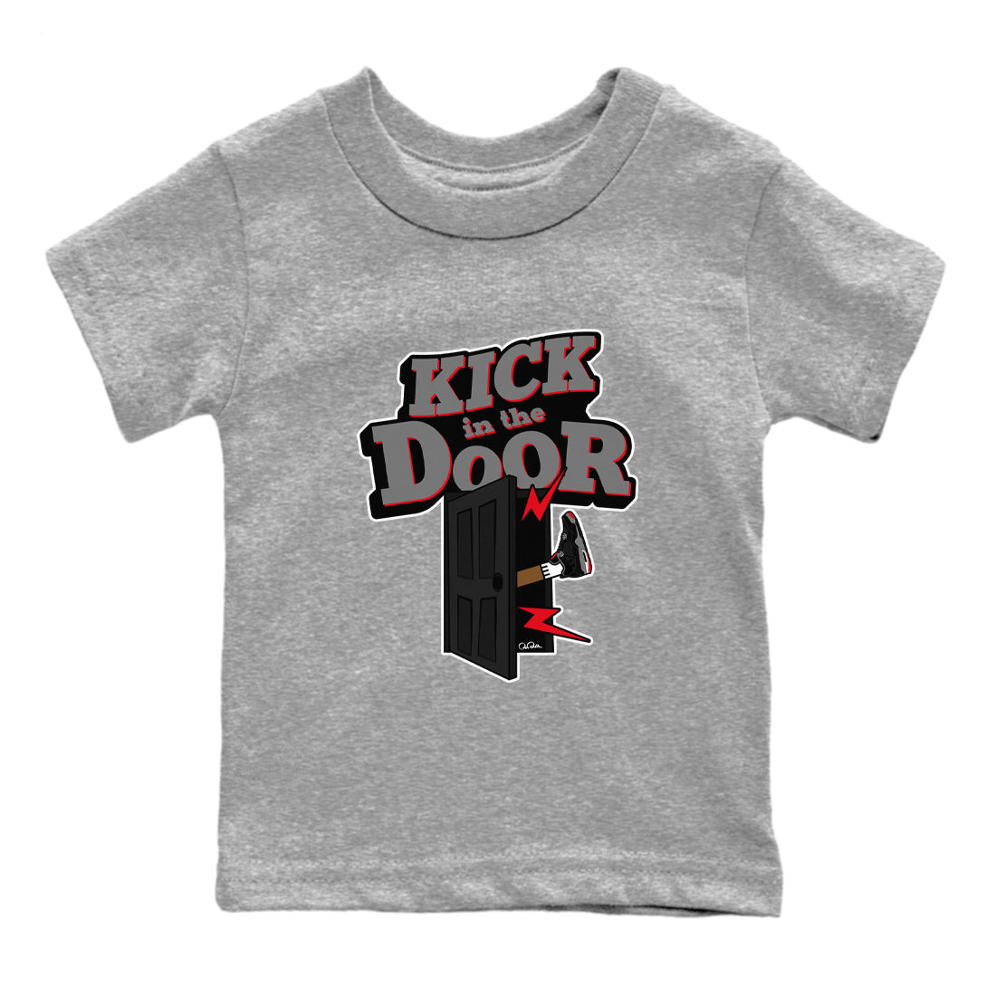 Kick In The Door snkmatch Tee Kids - Air Jordan 4 Bred Reimagined
