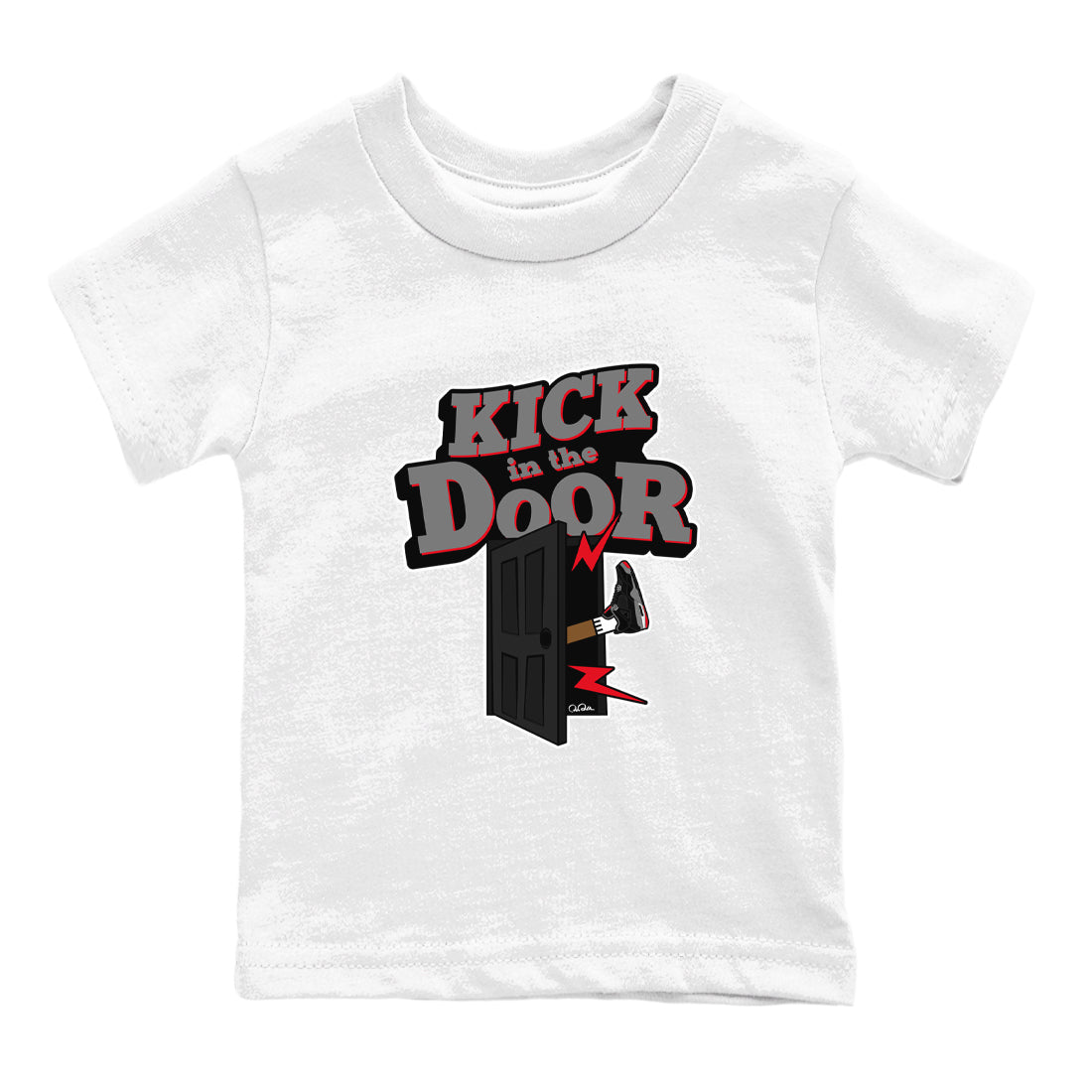 Kick In The Door snkmatch Tee Kids - Air Jordan 4 Bred Reimagined
