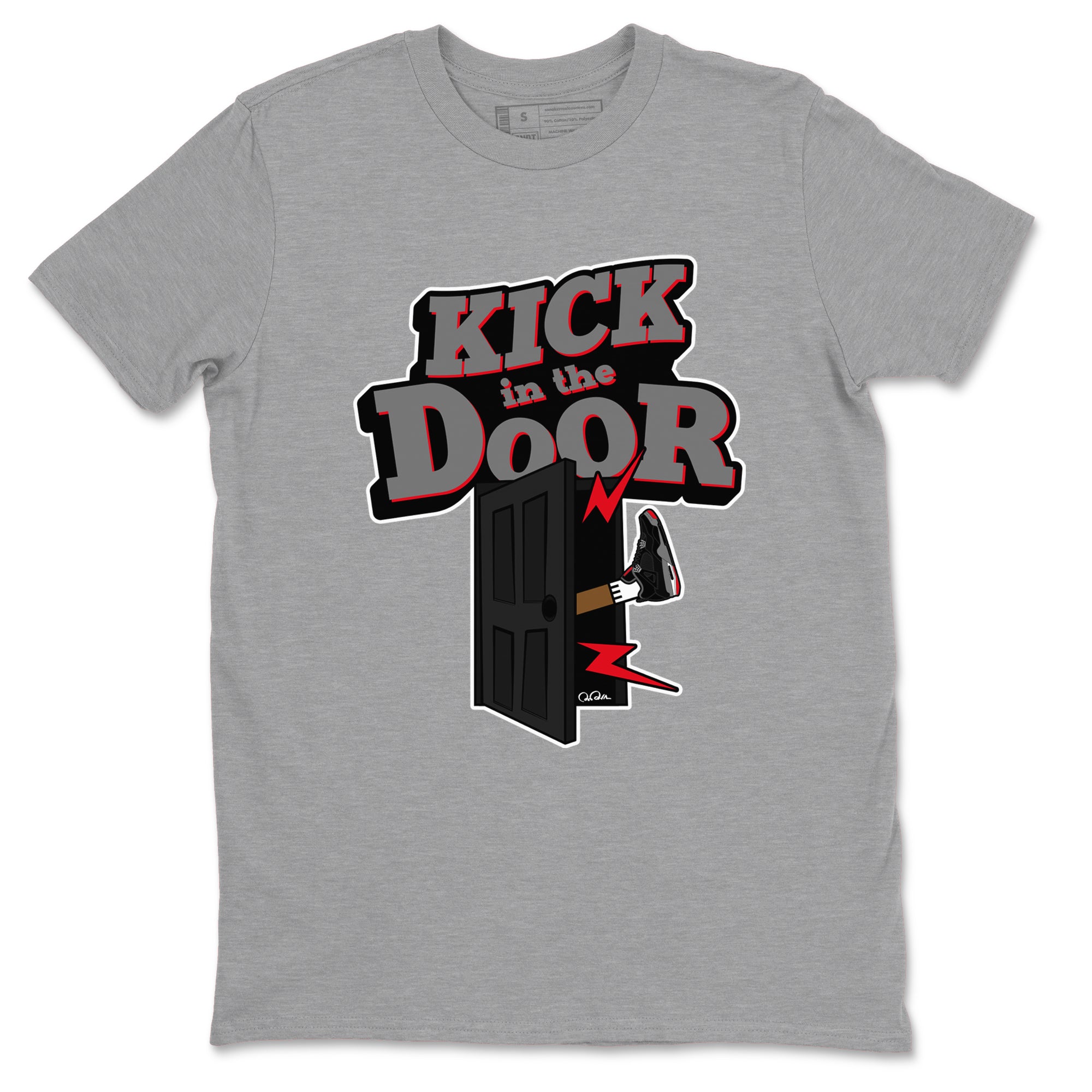 Kick In The Door snkmatch Tee - Air Jordan 4 Bred Reimagined