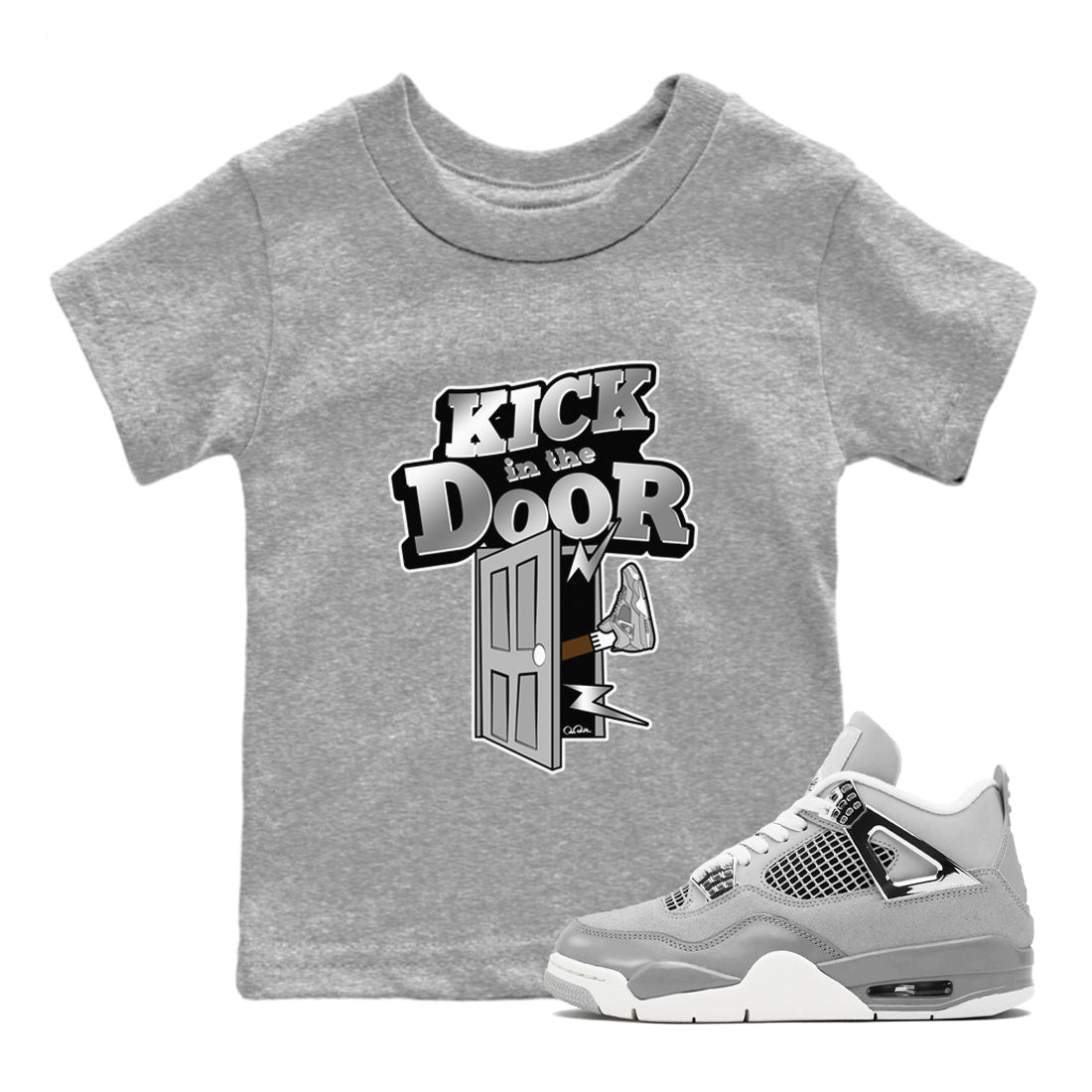 Kick In The Door snkmatch Tee Kids - Air Jordan 4 Frozen Moments