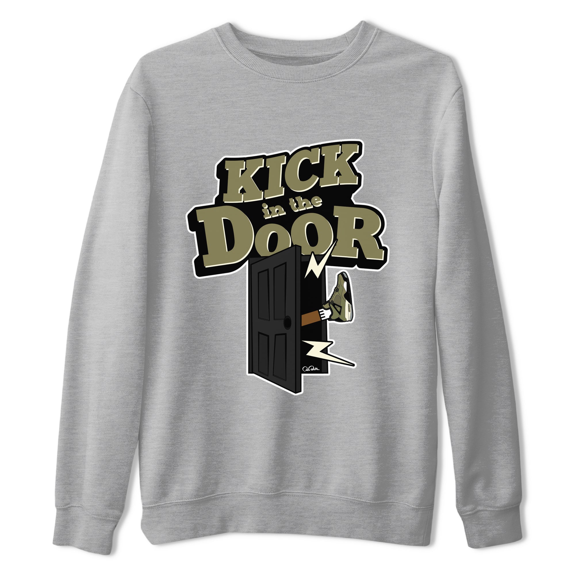 Kick In The Door snkmatch Tee - Air Jordan 4 Medium Olive