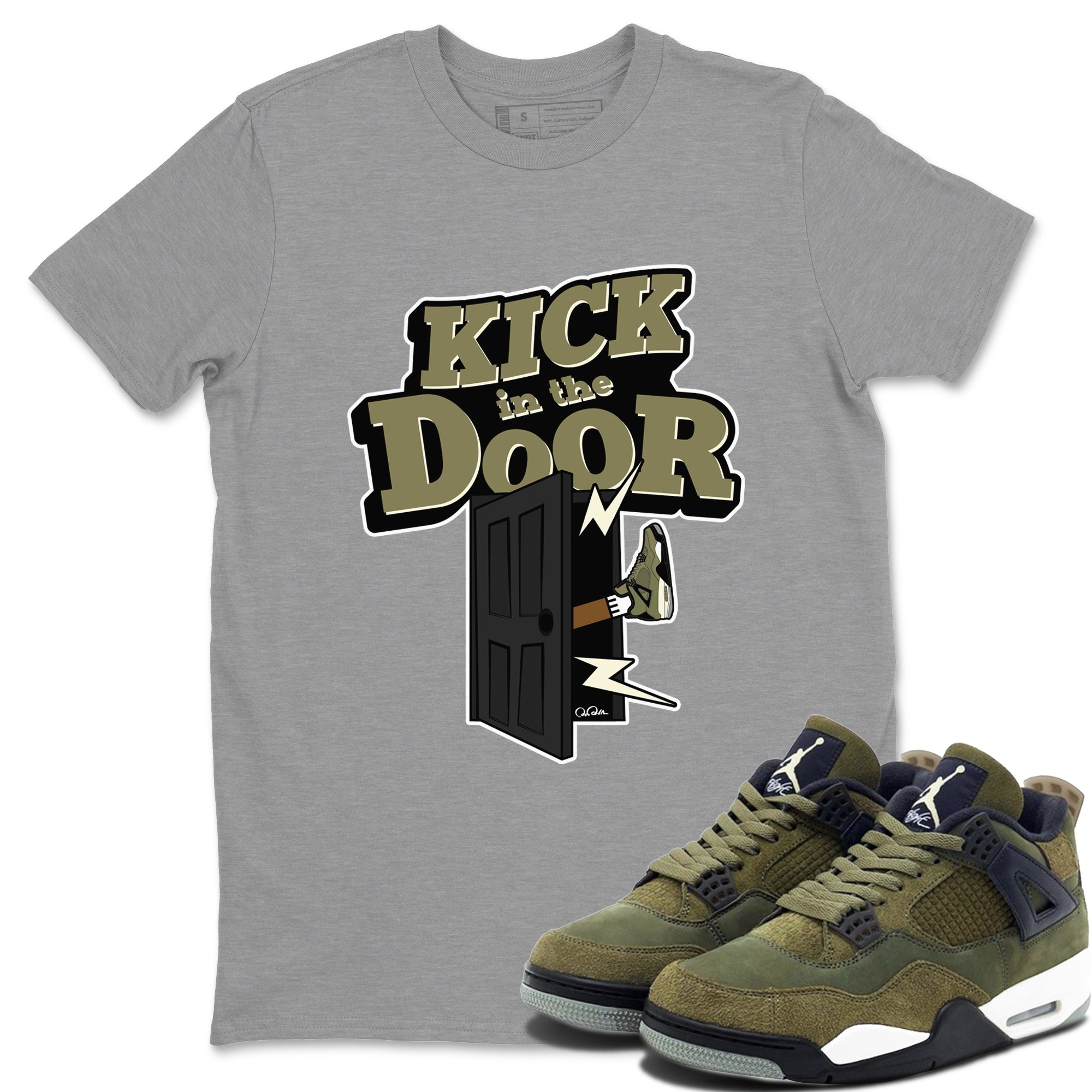 Kick In The Door snkmatch Tee - Air Jordan 4 Medium Olive