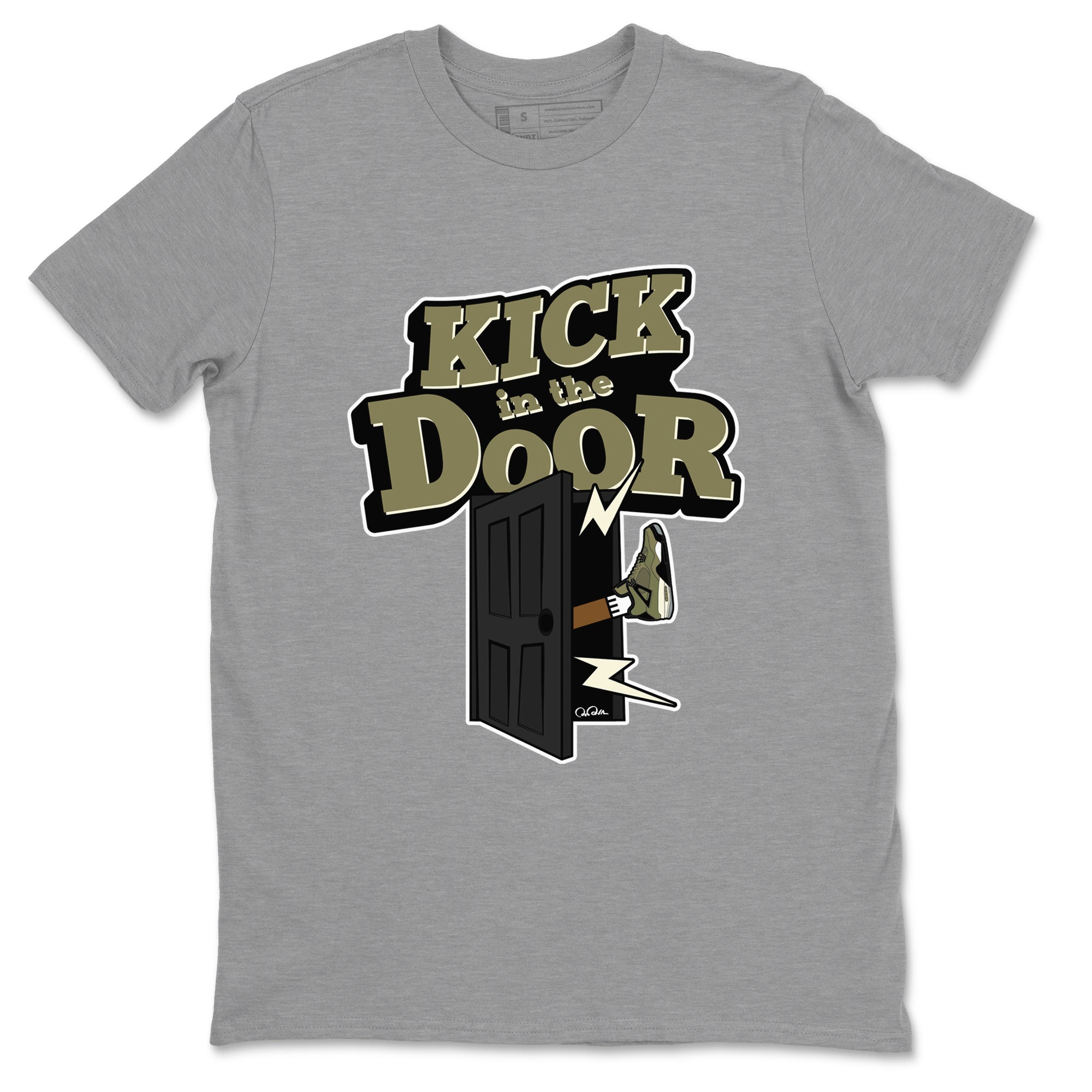 Kick In The Door snkmatch Tee - Air Jordan 4 Medium Olive