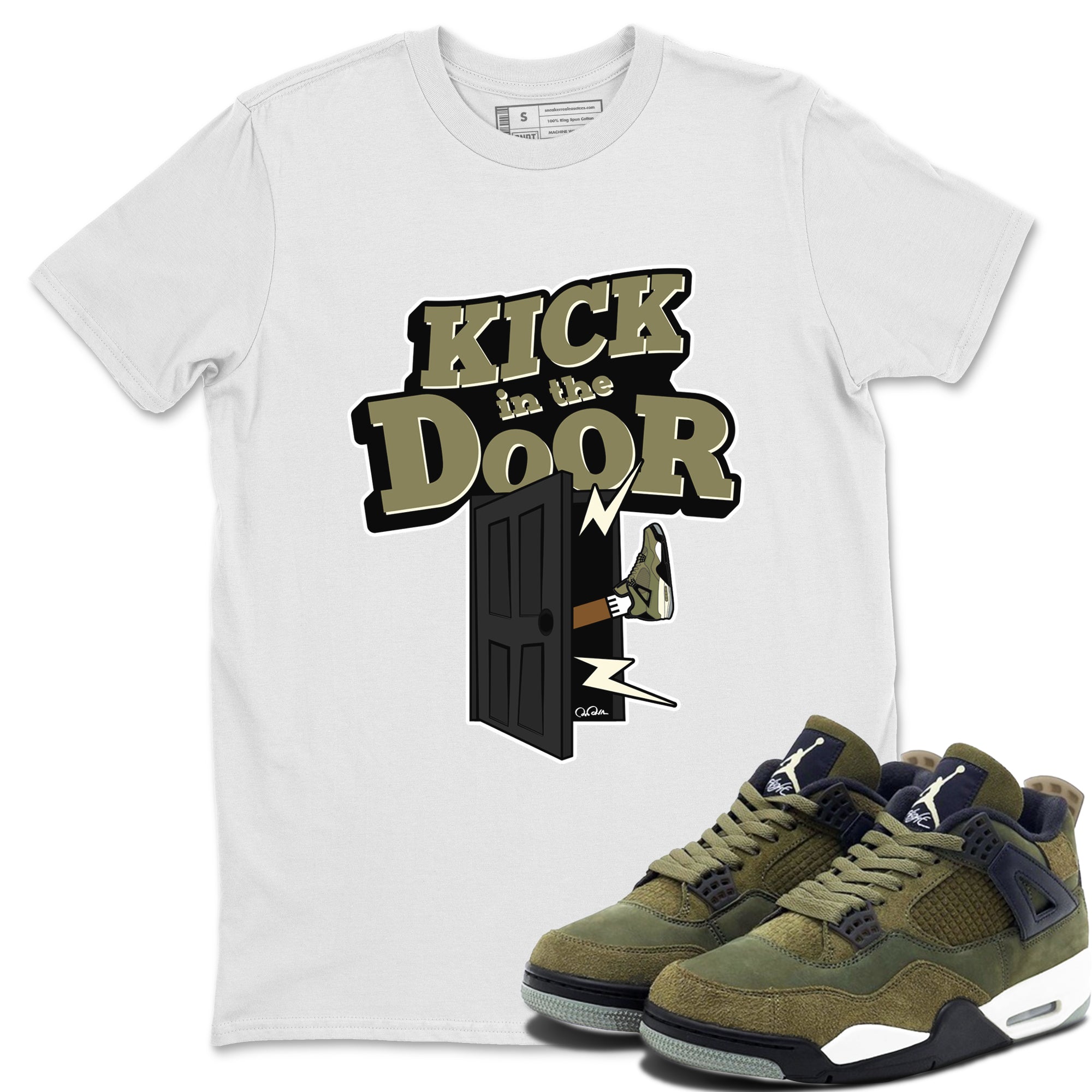 Kick In The Door snkmatch Tee - Air Jordan 4 Medium Olive