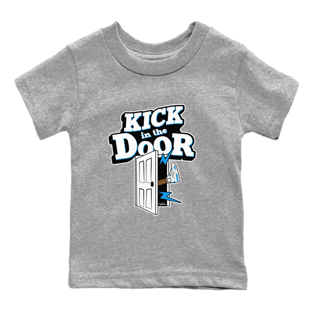 Kick In The Door snkmatch Tees Kids - Air Jordan 4 Military Blue