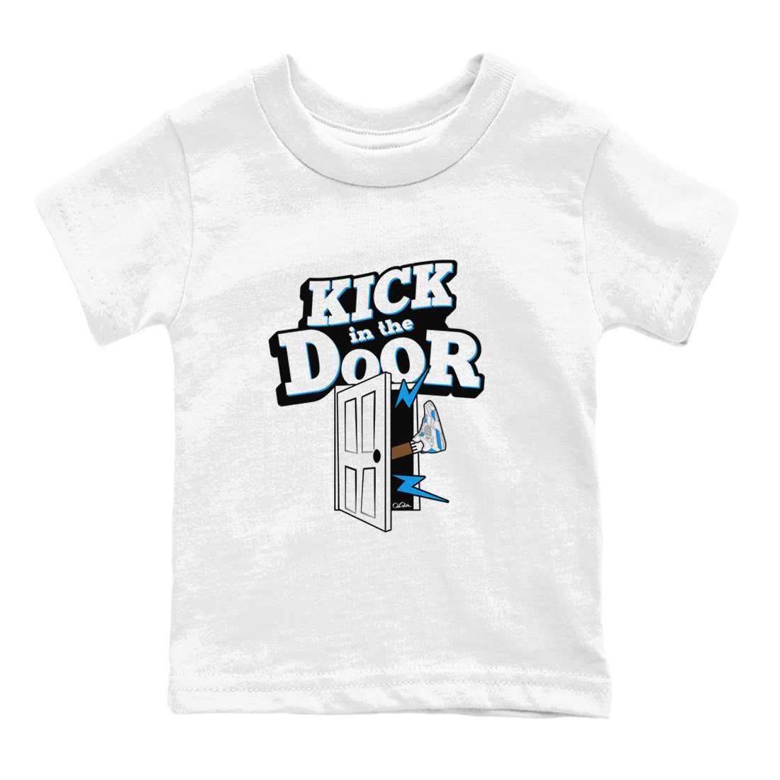 Kick In The Door snkmatch Tees Kids - Air Jordan 4 Military Blue