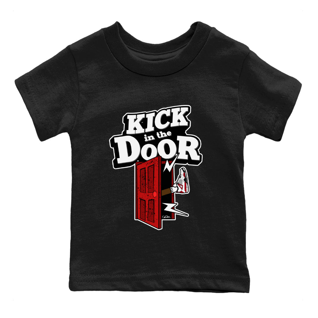 Kick In The Door Kids Tops - Air Jordan 4 Red Cement