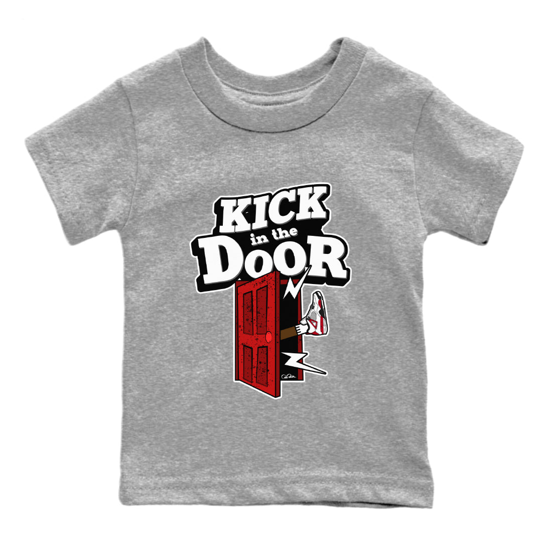 Kick In The Door Kids Tops - Air Jordan 4 Red Cement