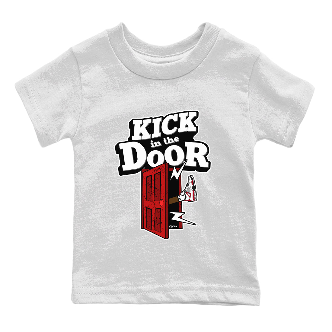 Kick In The Door Kids Tops - Air Jordan 4 Red Cement