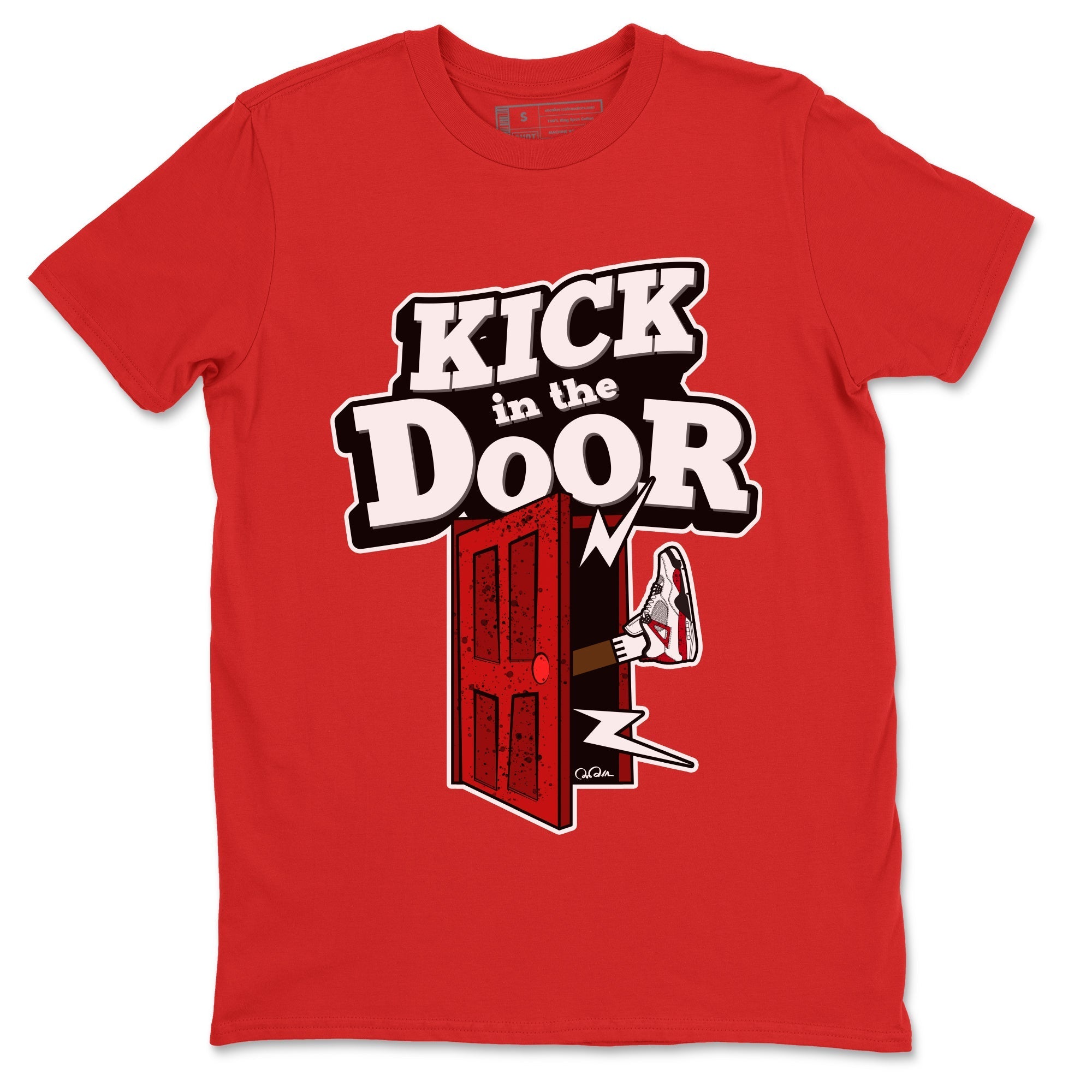 Kick In The Door Unisex Tops - Air Jordan 4 Red Cement