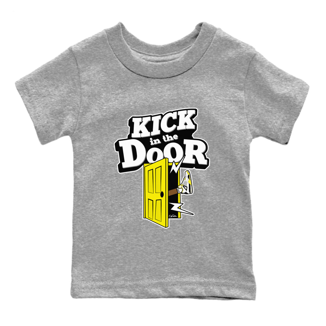Kick In The Door snkmatch Tees Kids - Air Jordan 4 Vivid Sulfur