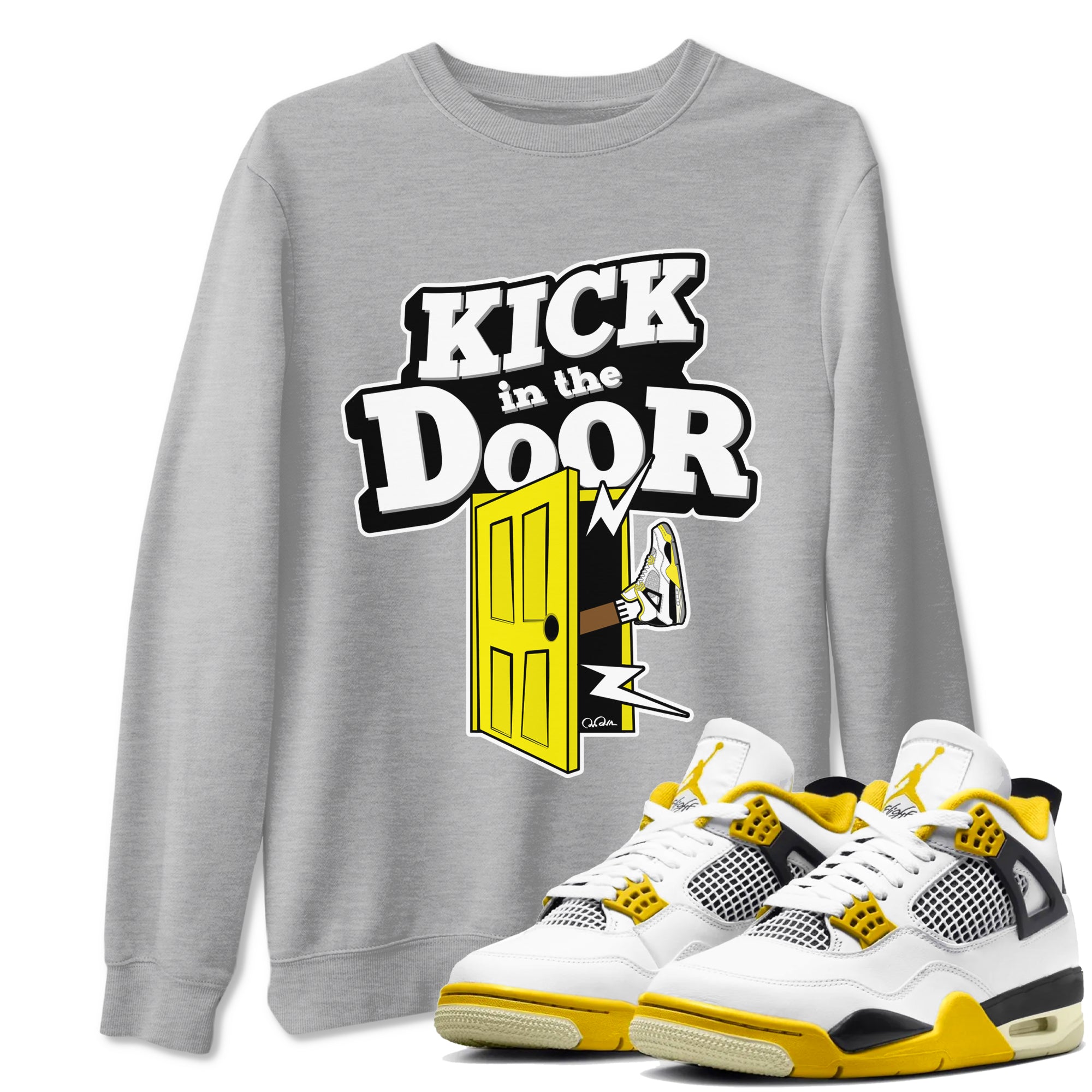 Kick In The Door snkmatch Tees - Air Jordan 4 Vivid Sulfur