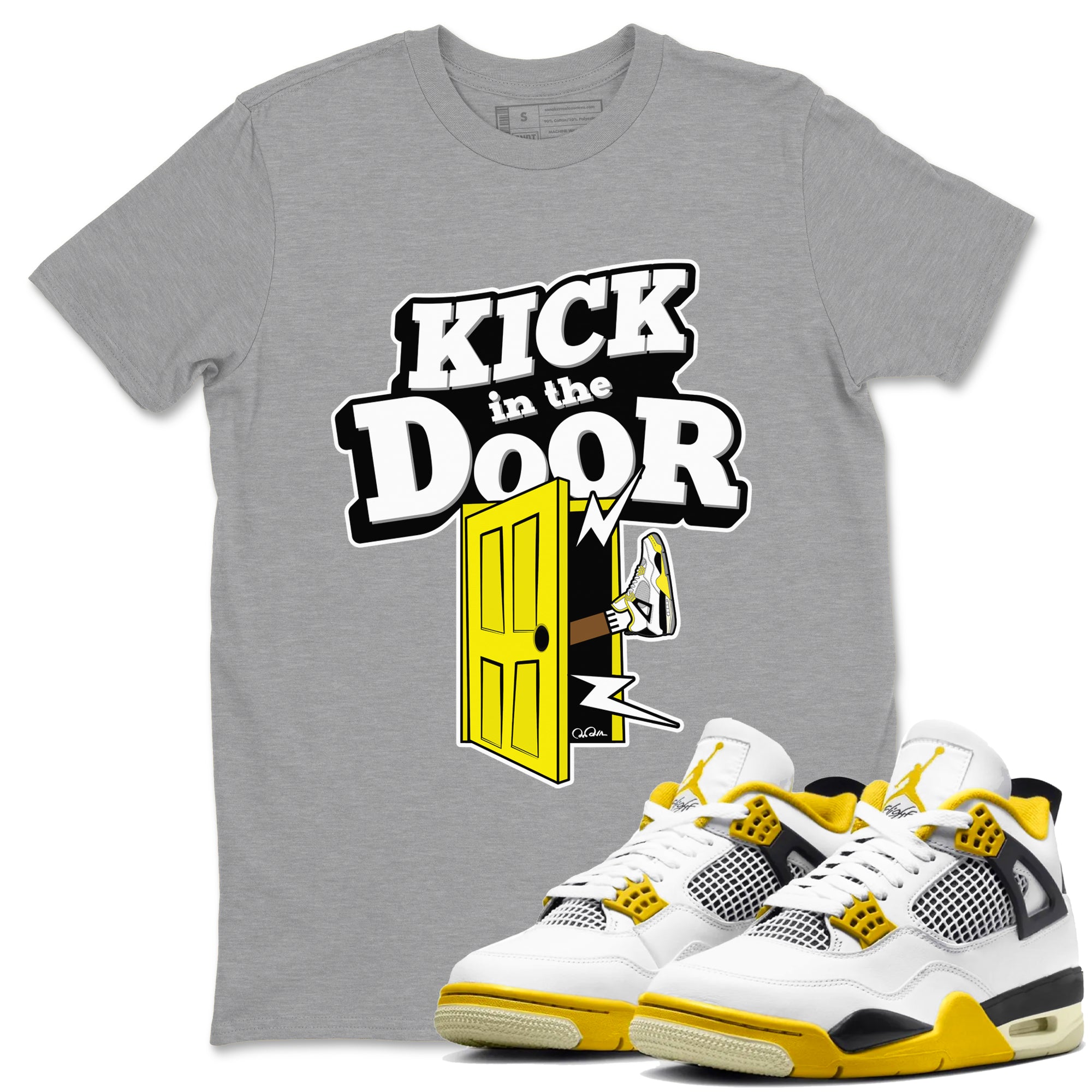 Kick In The Door snkmatch Tees - Air Jordan 4 Vivid Sulfur