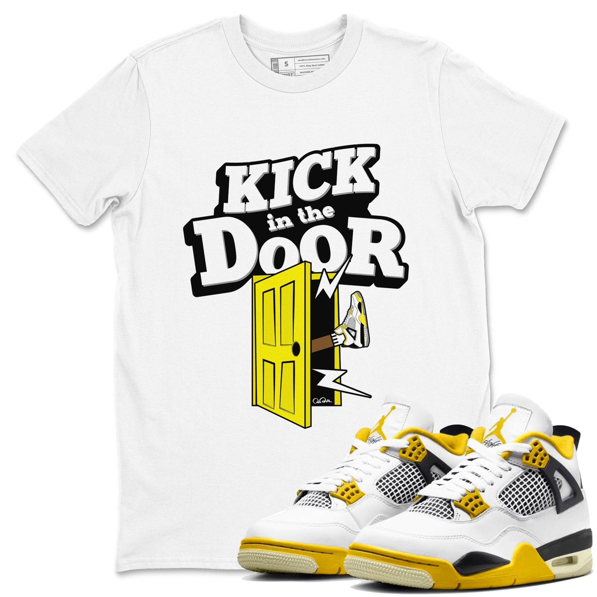 Kick In The Door snkmatch Tees - Air Jordan 4 Vivid Sulfur