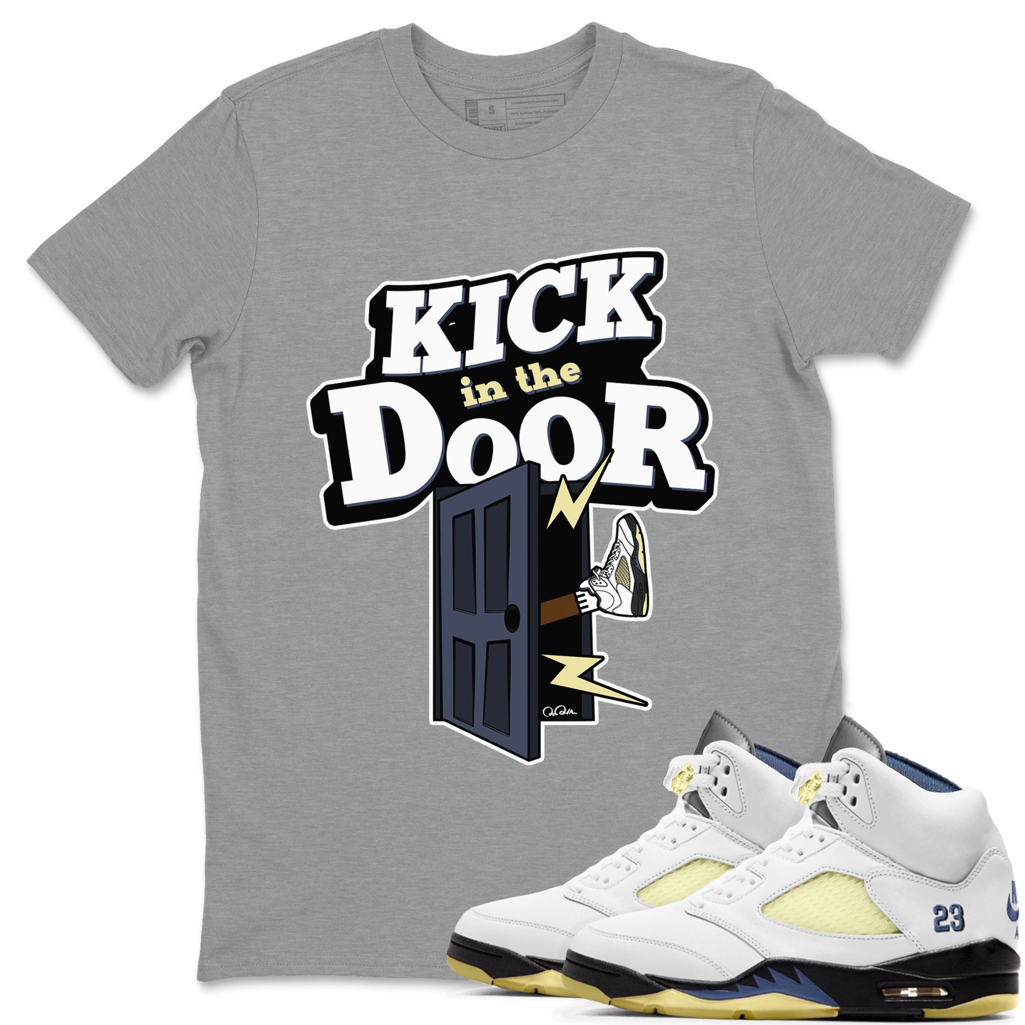 Kick In The Door snkmatch Tee - Air Jordan 5 A Ma Maniere x Photon Dust