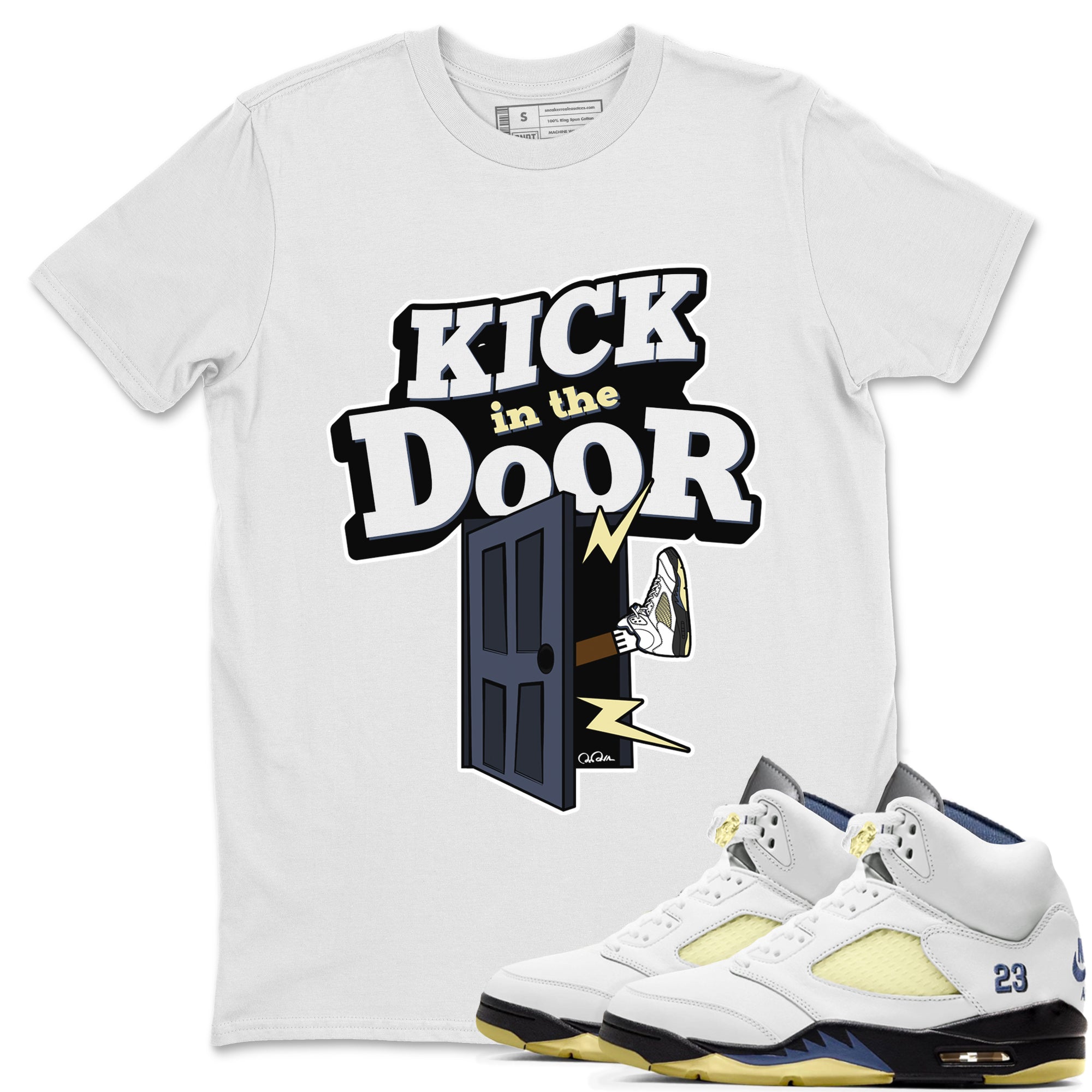 Kick In The Door snkmatch Tee - Air Jordan 5 A Ma Maniere x Photon Dust