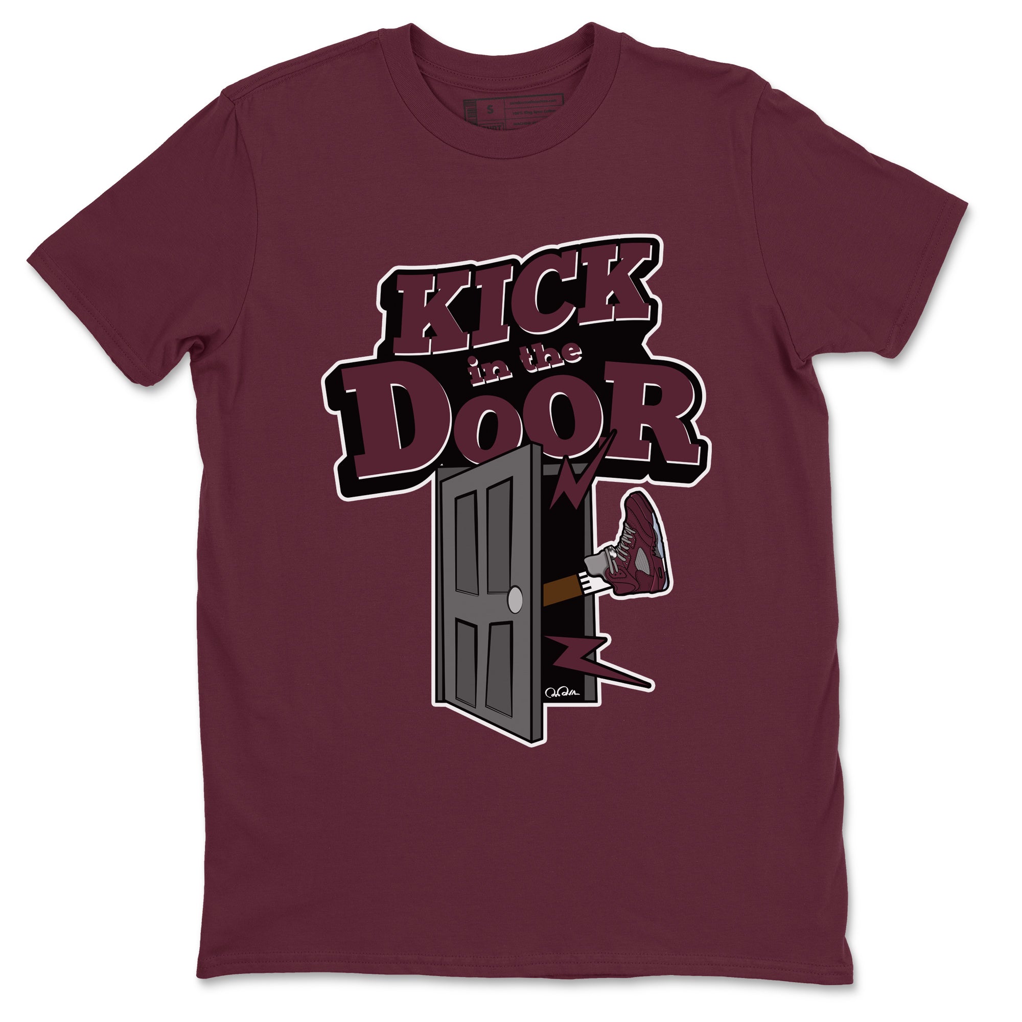 Kick In The Door Unisex Tops - Air Jordan 5 Burgundy