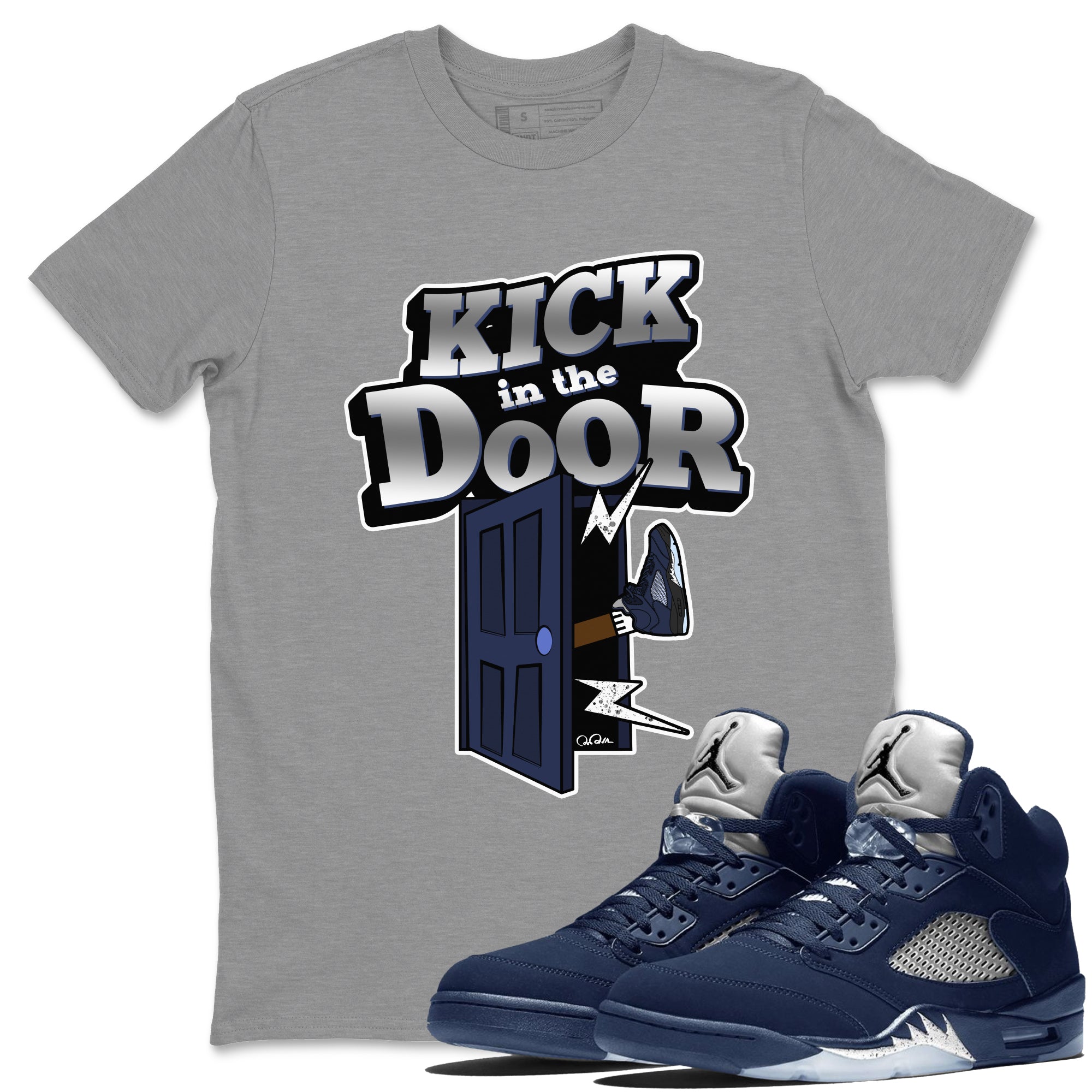 Kick In The Door Unisex Tops - Air Jordan 5 Georgetown