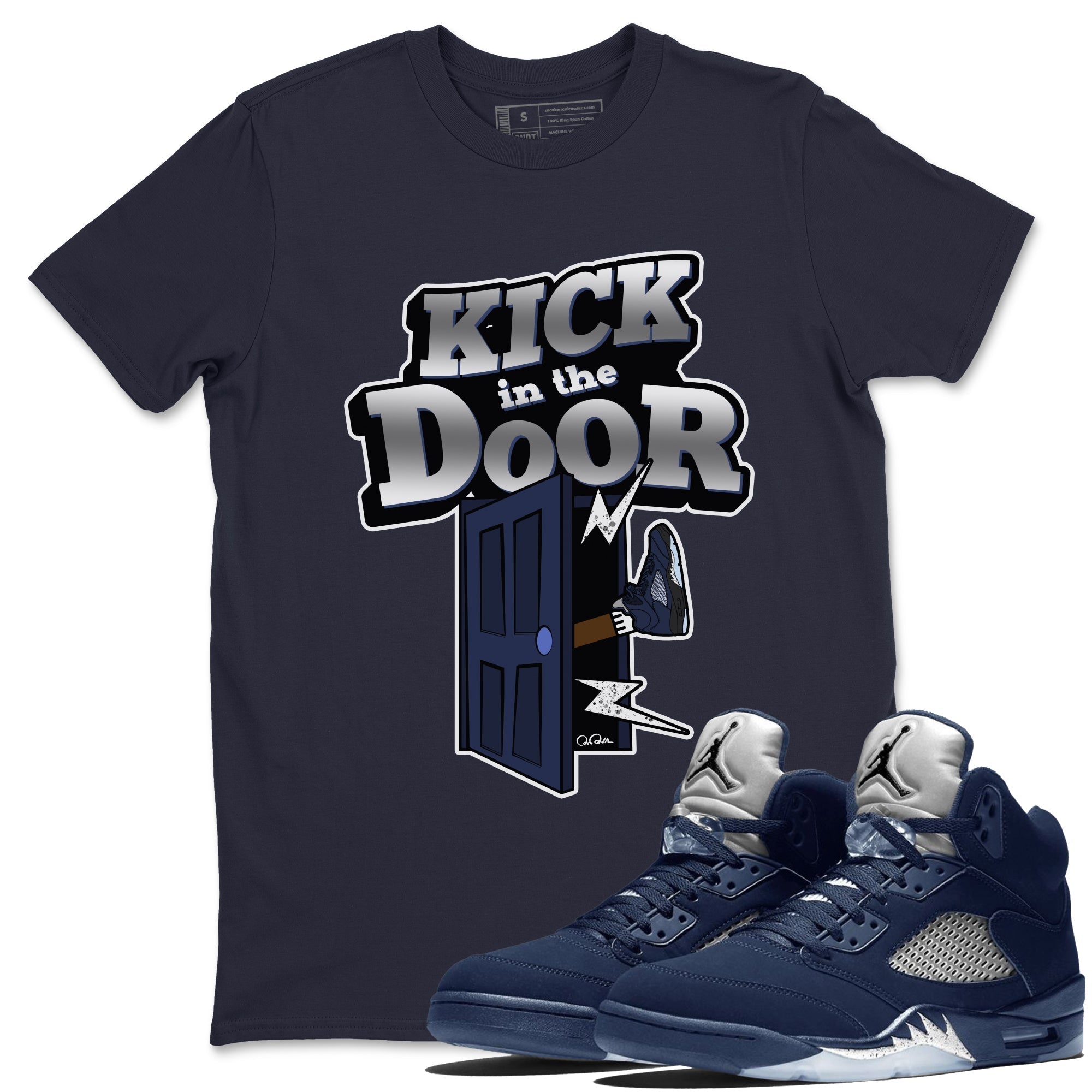 Kick In The Door Unisex Tops - Air Jordan 5 Georgetown