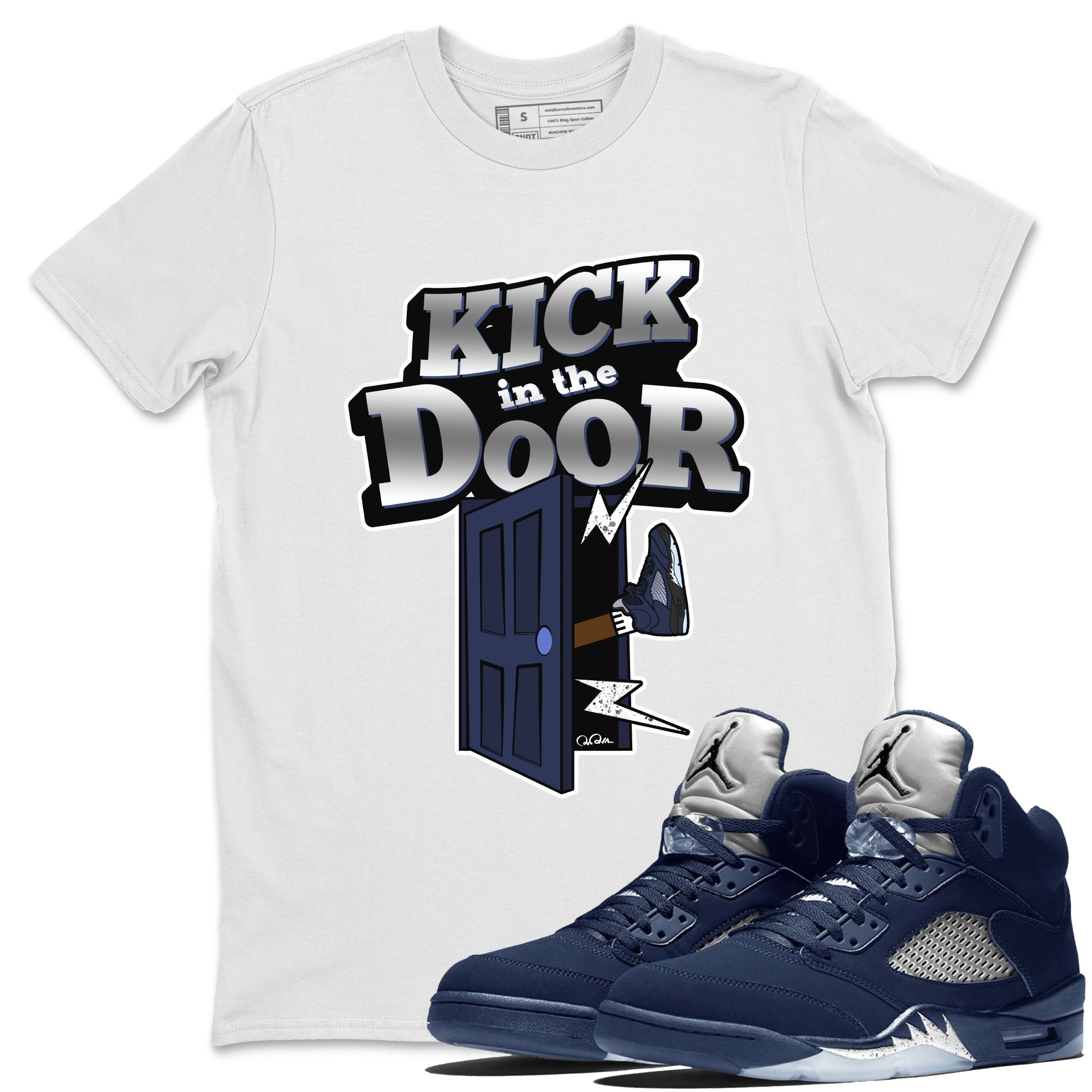 Kick In The Door Unisex Tops - Air Jordan 5 Georgetown
