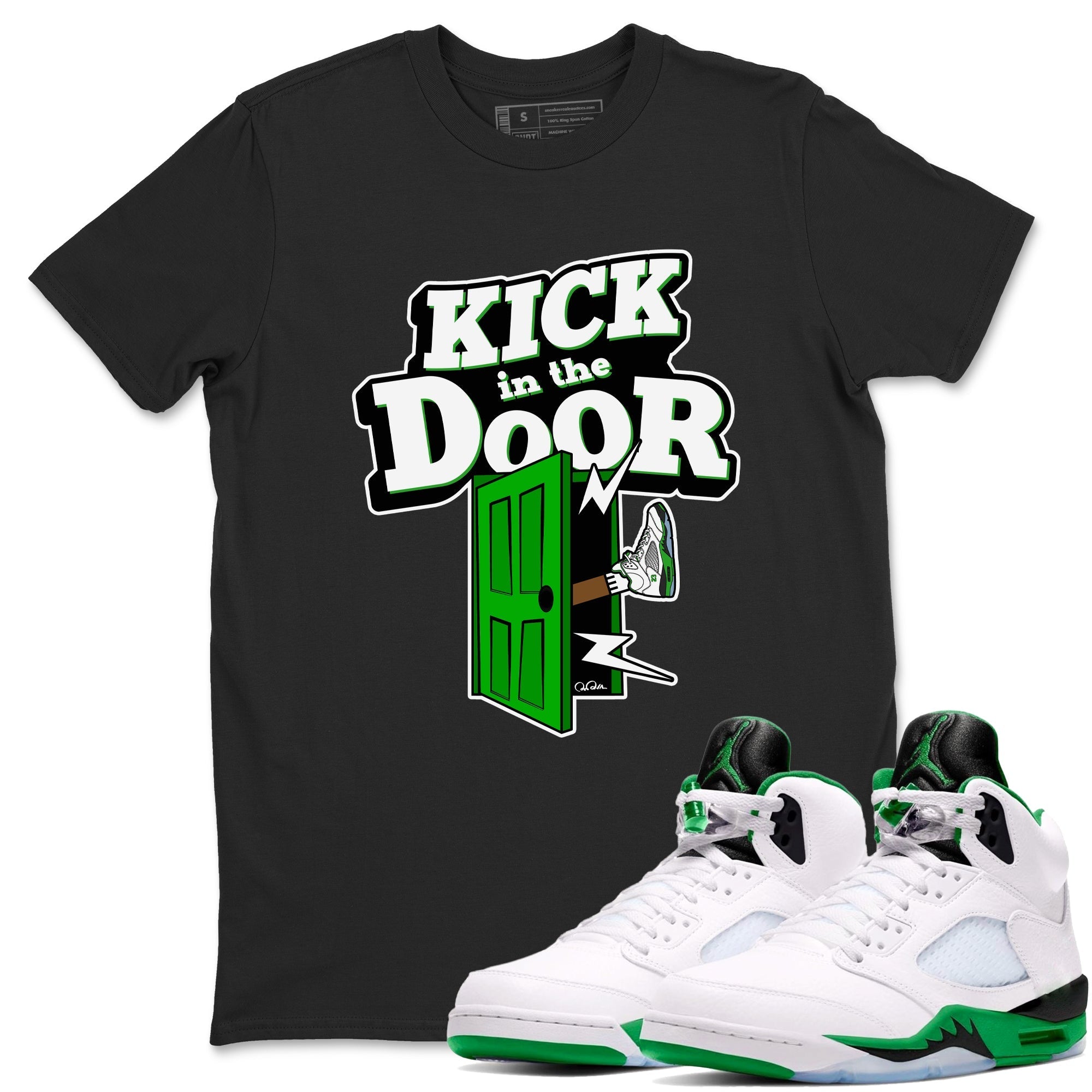 Kick In The Door snkmatch Tee - Air Jordan 5 Lucky Green