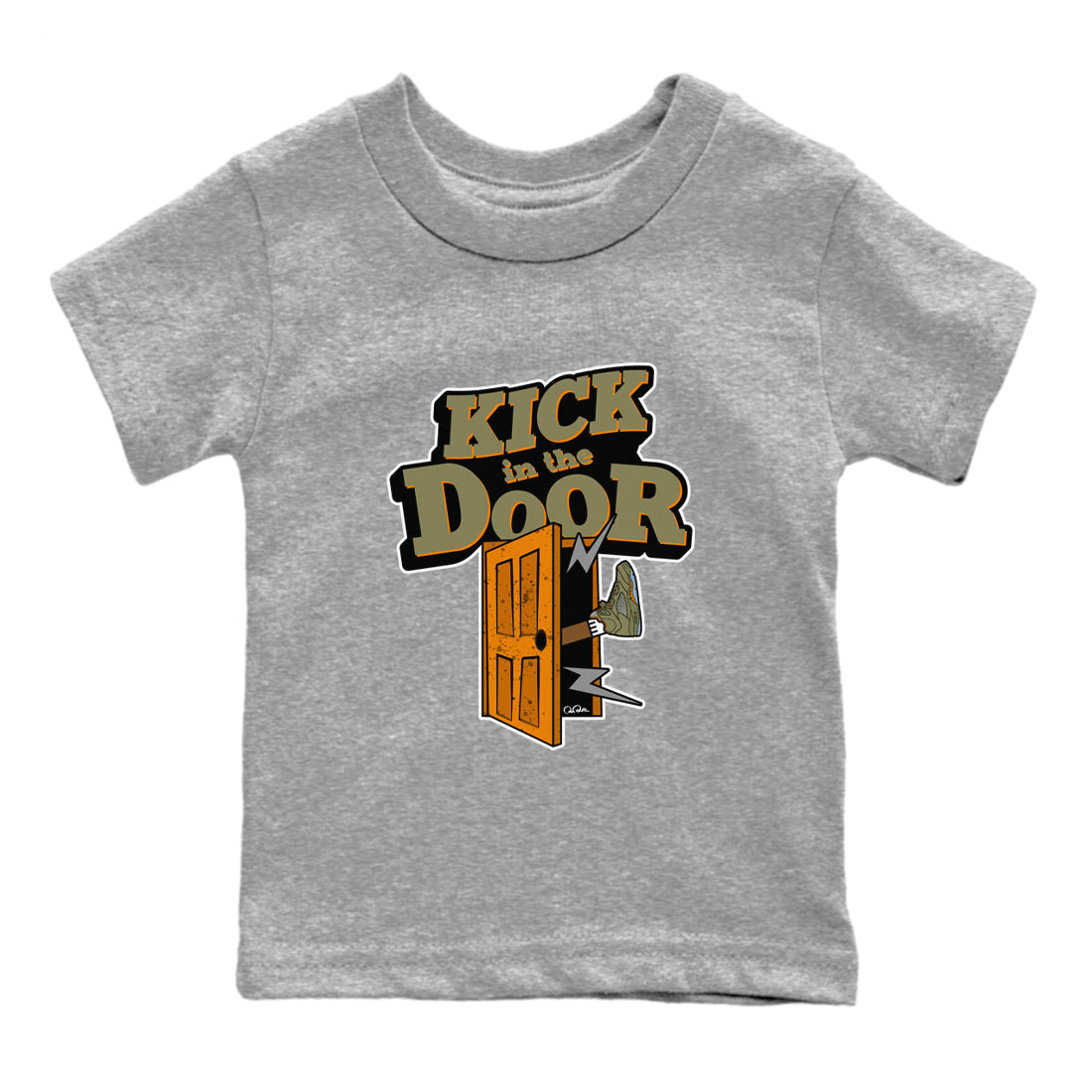 Kick In The Door snkmatch Tees Kids - Air Jordan 5 Olive