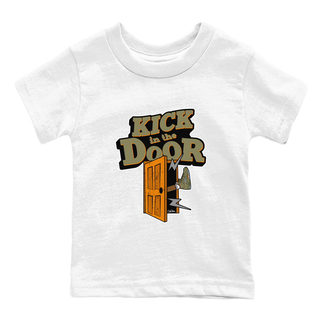 Kick In The Door snkmatch Tees Kids - Air Jordan 5 Olive
