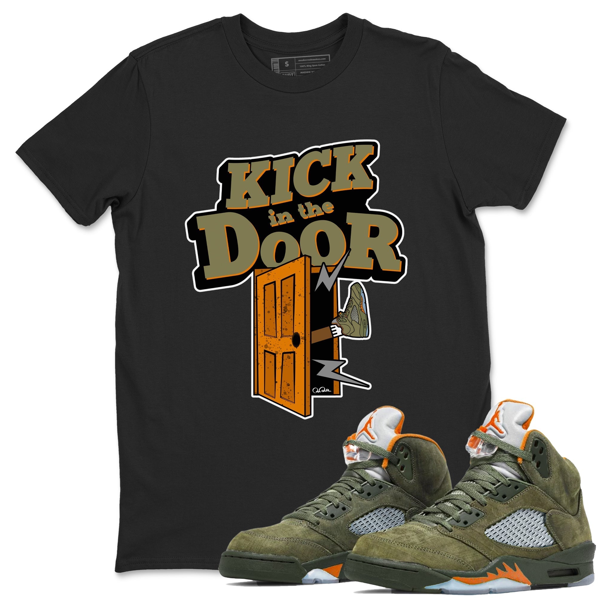 Kick In The Door snkmatch Tees - Air Jordan 5 Olive