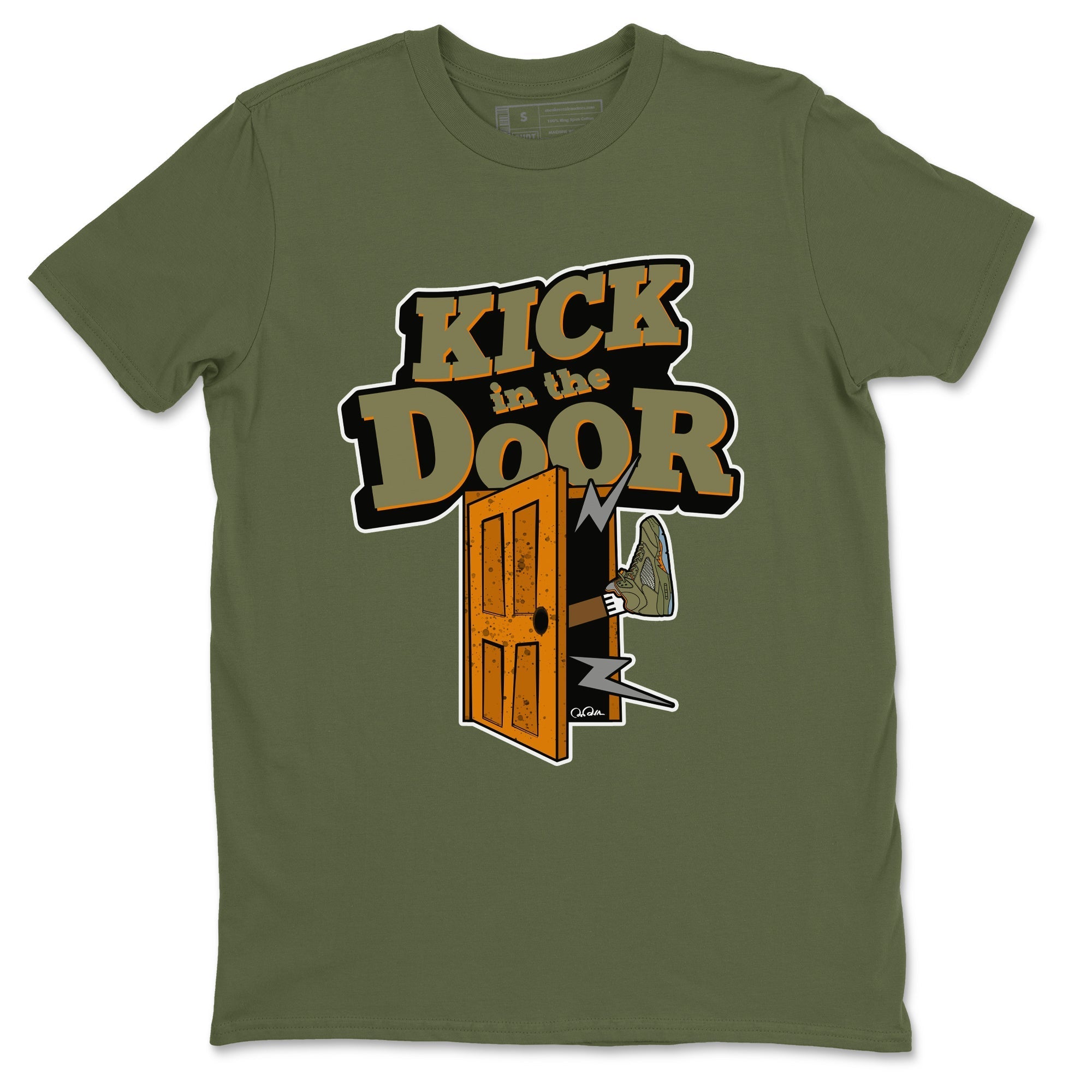 Kick In The Door snkmatch Tees - Air Jordan 5 Olive