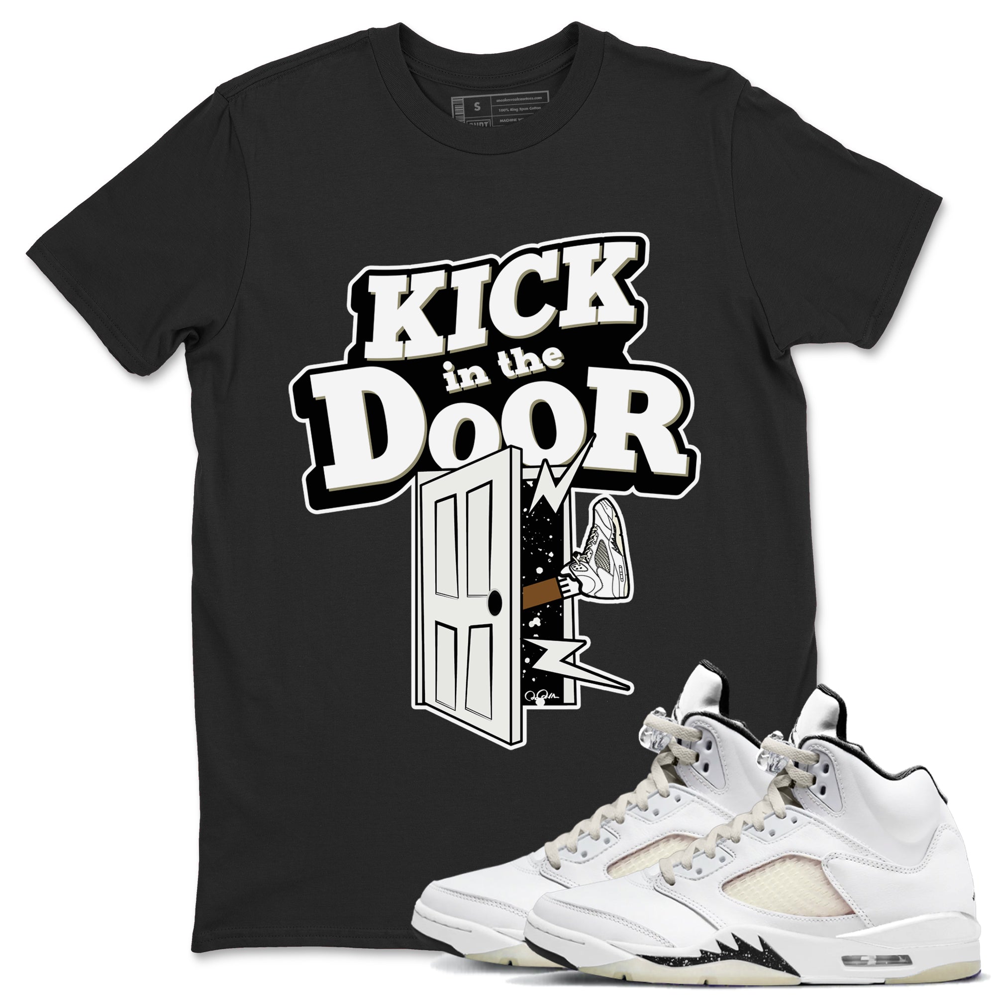 Kick In The Door snkmatch Tees - Air Jordan 5 Sail